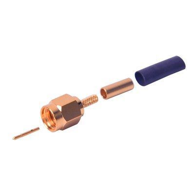 Conector SMA Macho de Anillo Plegable para Cables RG-174/U, 8216, Oro/ Oro/ Teflón. RSA-3000-1B - RF INDUSTRIES,LTD