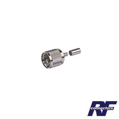Conector UHF Macho (PL-259) de Anillo Plegable para Ensamblar en Cables RG-58/U, RG-142/U. RFU-505 - RF INDUSTRIES,LTD