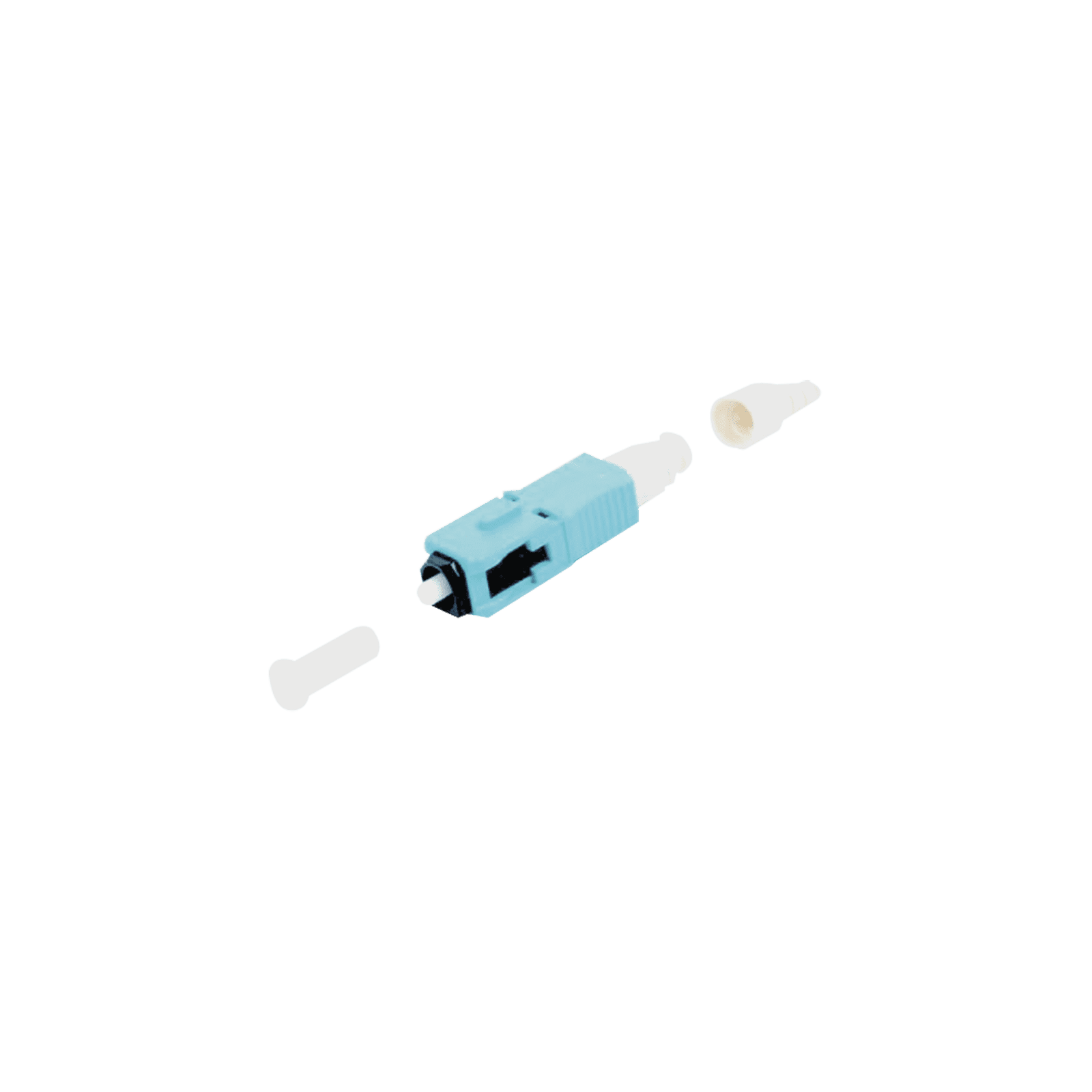 Conector de Fibra Óptica pre-pulido LightBow SC Simplex, multimodo 50/125 (OM3/OM4), re-terminable, color Aqua FC1-LB-SC5-9AQ - SIEMON