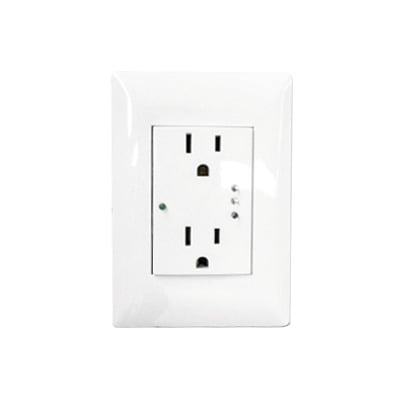 Contacto Inteligente de Pared Doble 120, 15A, con Supresor de Picos Tipo A. INTELI-GROUND - TOTAL GROUND