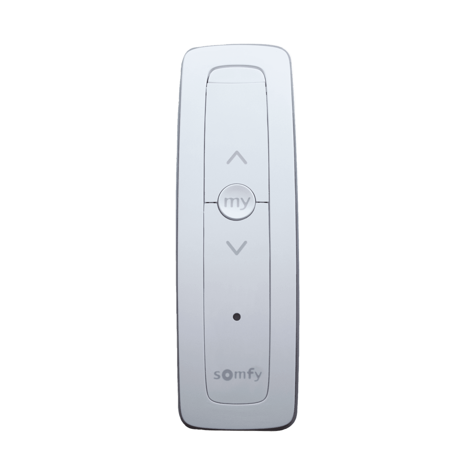 Control remoto 1 canal para motores de persiana Somfy con señal inalámbrica, instrucciones: sube, baja y detener, con posición favorita programada. SITUO1RTSPURE - SOMFY