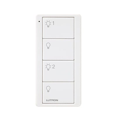 Control remoto PICO 4 botones  2 grupos de encender/apagar. Complemente con un switch on/off o atenuador, Caseta, RA2, RadioRa2 PJ24BWHL21P - LUTRON ELECTRONICS