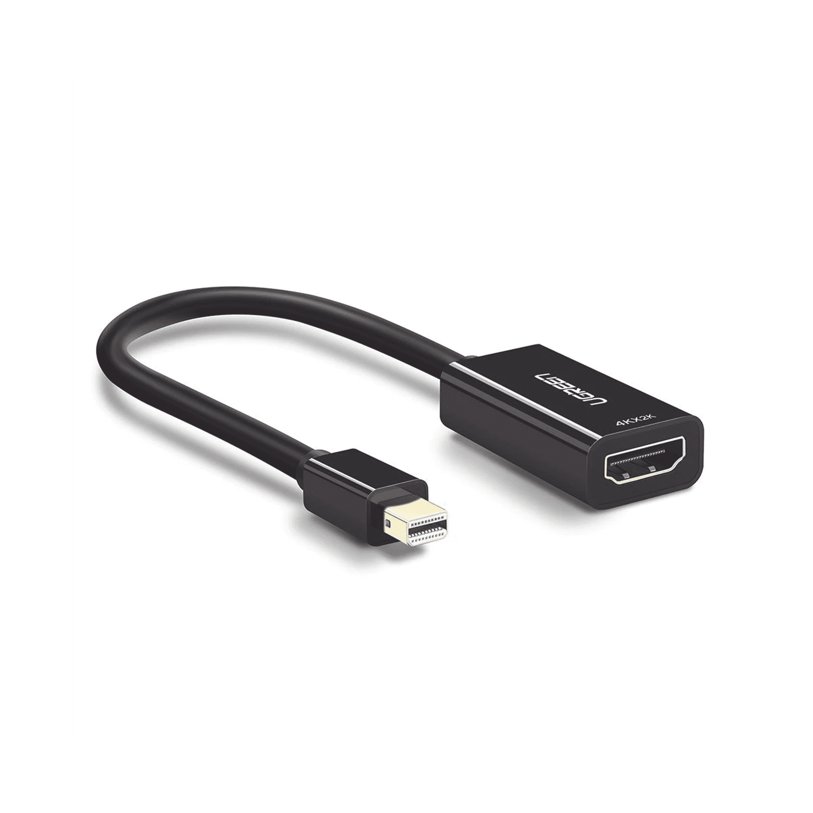 Convertidor Mini Display Port a HDMI / 4K@30Hz / Thunderbolt / Blindaje interno múltiple /  Carcasa ABS / Longitud de 25 cm 40360 - UGREEN