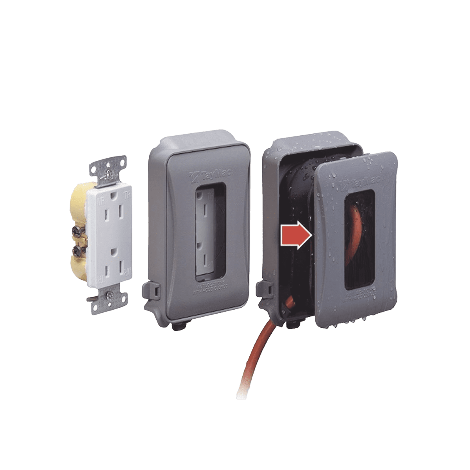 Cubierta Impermeable/ 1 Unidad/ Horizontal-Vertical/ Servicio Pesado/ Expandible/ Color Gris. HUB-ML500G - HUBBELL