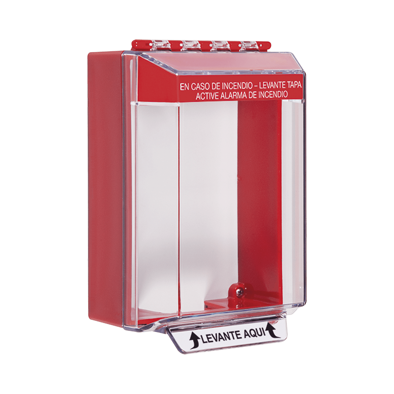 Cubierta Universal De Montaje Superficial, Con Espaciador 1.46″, Serie Universal Stopper® Texto De Incendio En Español STI-14210FR-ES - STI