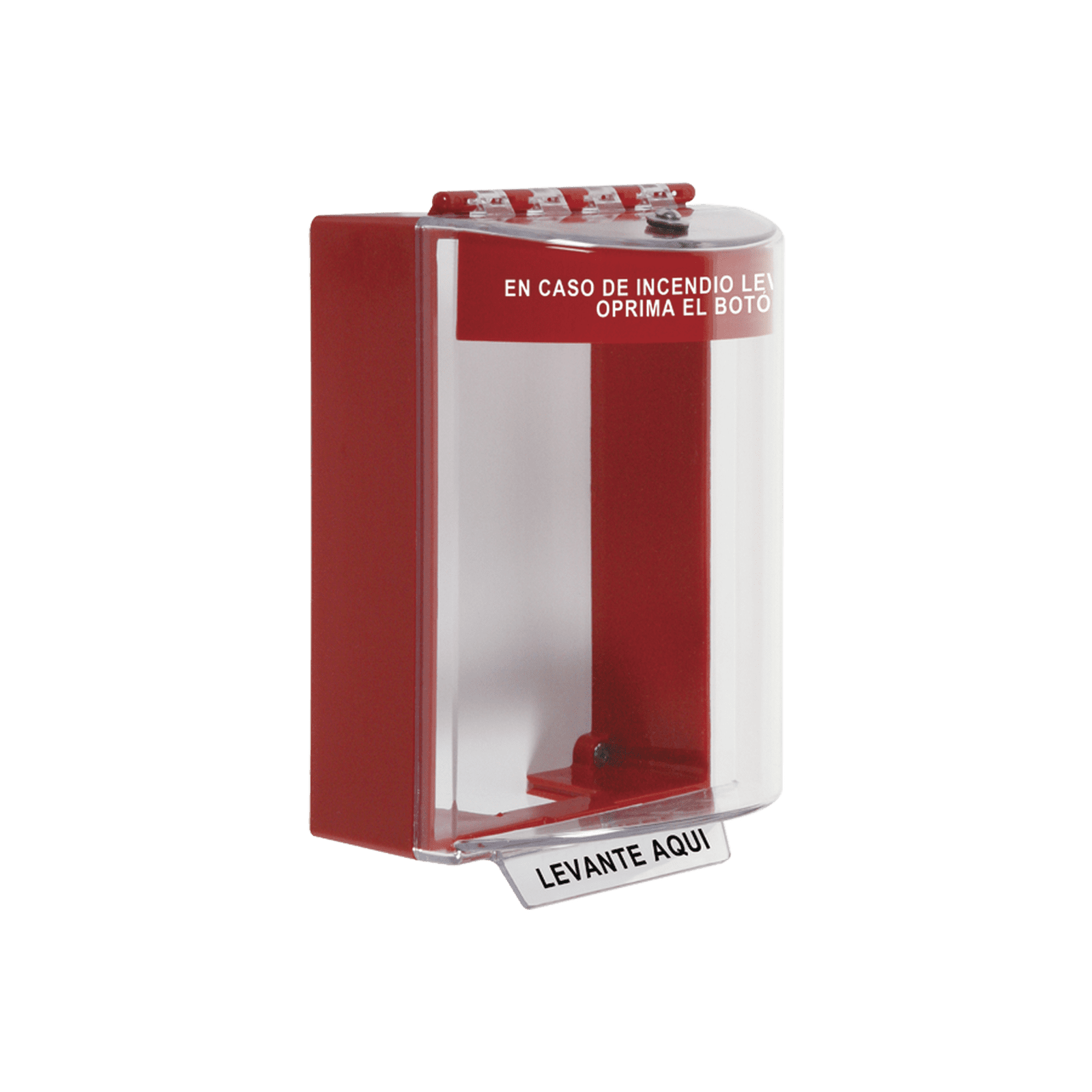 Cubierta Universal Transparente con Espaciador, Texto de Incendio en Español STI-13210FR-ES - STI