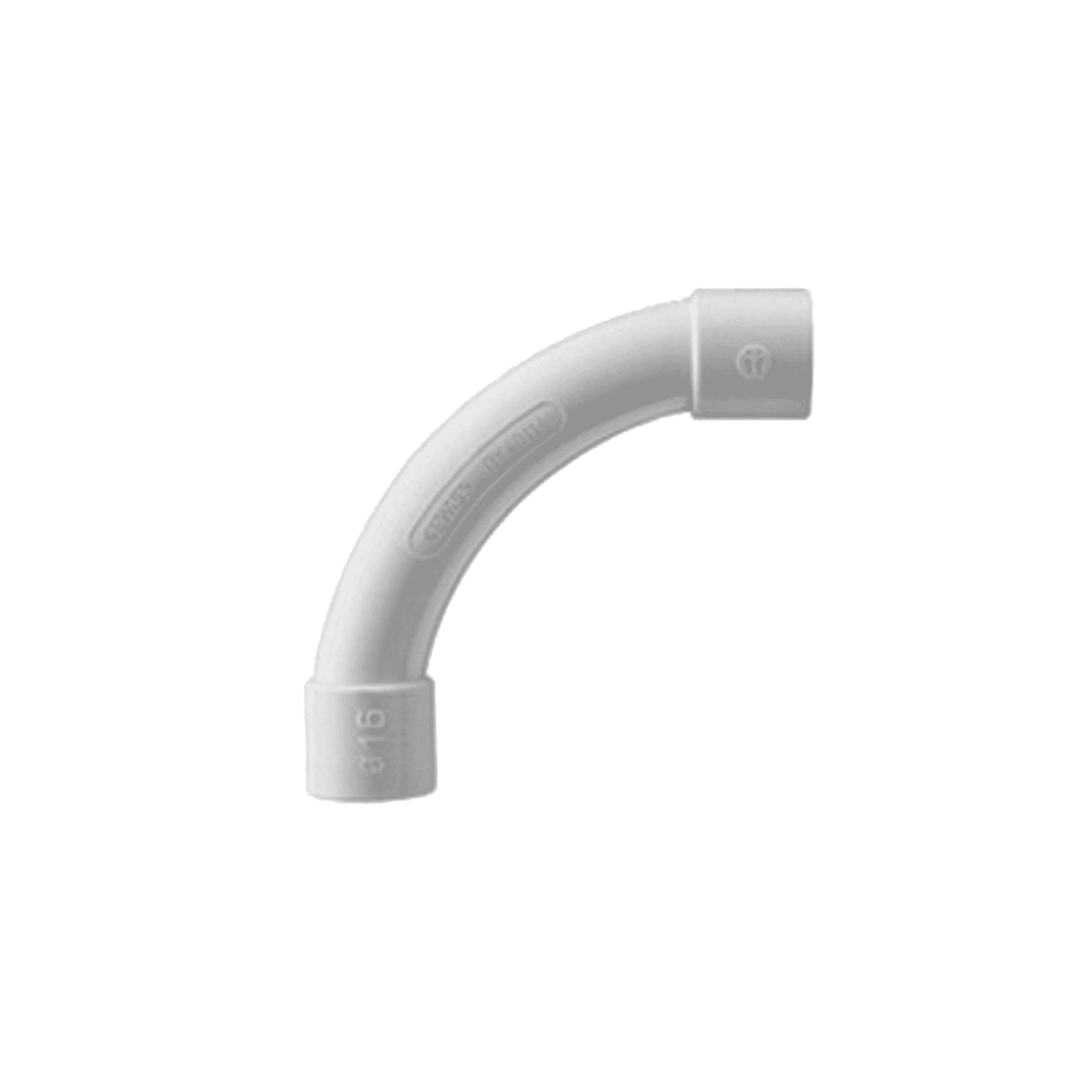 Curva de radio estrecho para tubería rígida, recomendado para cables de datos, PVC Auto-extinguible, de 40 mm DX-40-140 - GEWISS