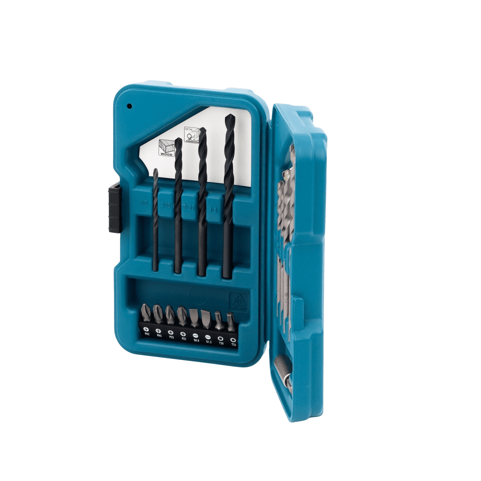Juego de accesorios multipropósito 17 piezas para metal, concreto, madera y puntas para atornillar. D-45836 - MAKITA