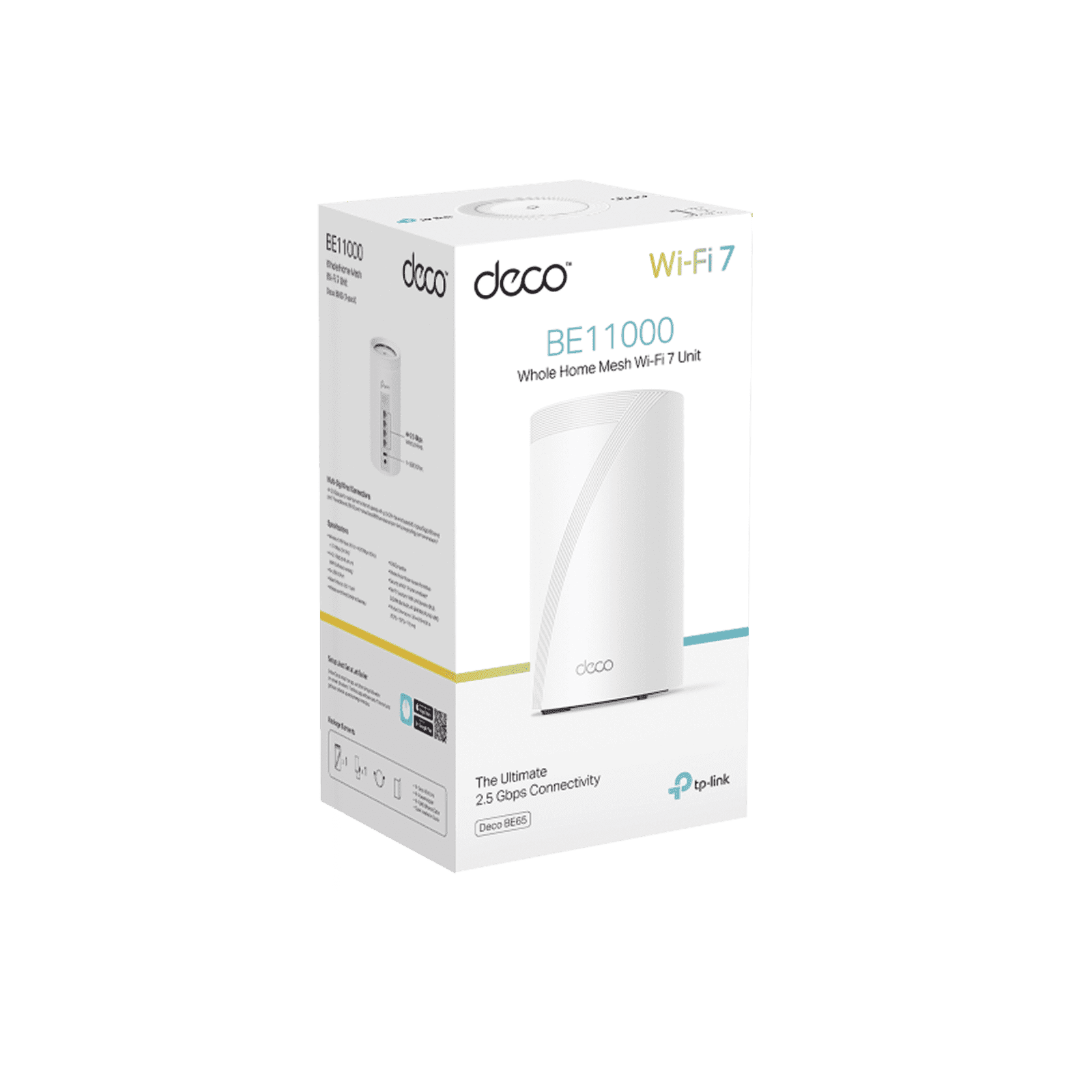Router Inalámbrico MESH Interior para Hogar / Triple Banda Wi-Fi 7 BE9300 Mbps / 2 Puerto 2.5 Gigabit WAN/LAN / 4 Antenas Internas / Operación Multi-Link MLO / Administración Mediante la App Deco (iOS, Android) / HomeShield DECO-BE65 - TP-LINK