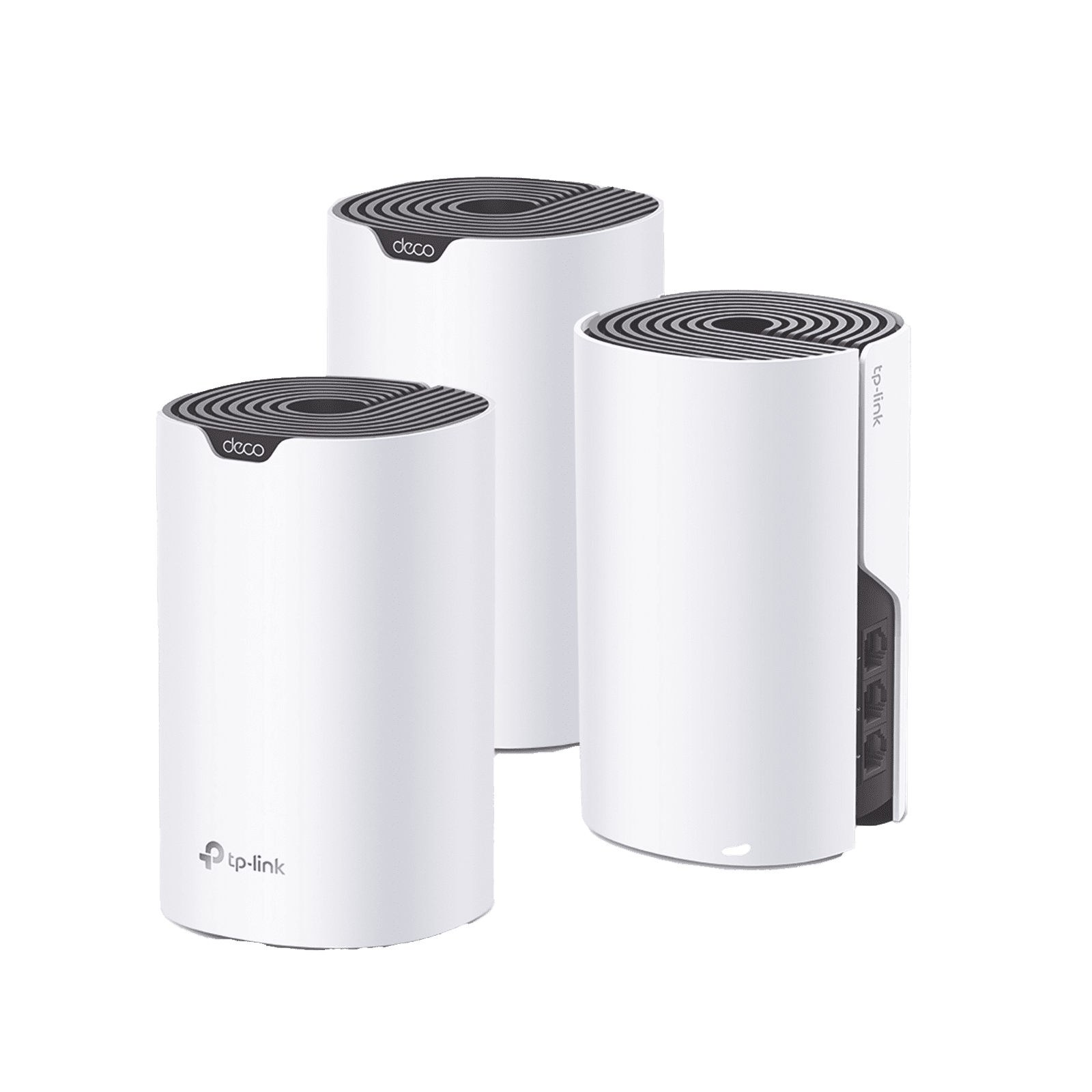Kit 3 Routers Inalámbricos MESH Interior para Hogar / Doble Banda Wi-Fi 5 AC1900 Mbps / 3 Puerto Gigabit WAN/LAN / 3 Antenas Internas / Administración Mediante la App Deco (iOS, Android) DECOS7-3PACK - TP-LINK