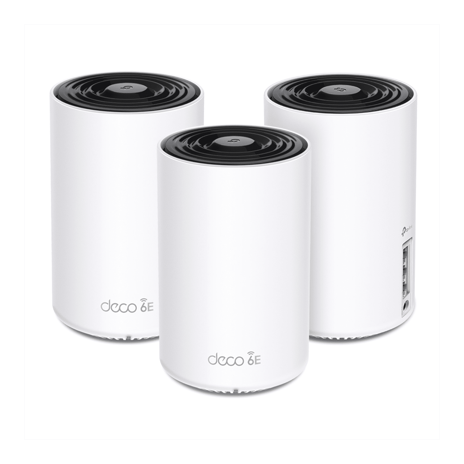 Kit 3 Routers Inalámbricos MESH Interior para Hogar / Doble Banda Wi-Fi 6E AX5400 Mbps / 3 Puerto Gigabit WAN/LAN / 4 Antenas Internas / Administración Mediante la App Deco (iOS, Android) / Protección HomeShield DECOXE75-3PACK - TP-LINK
