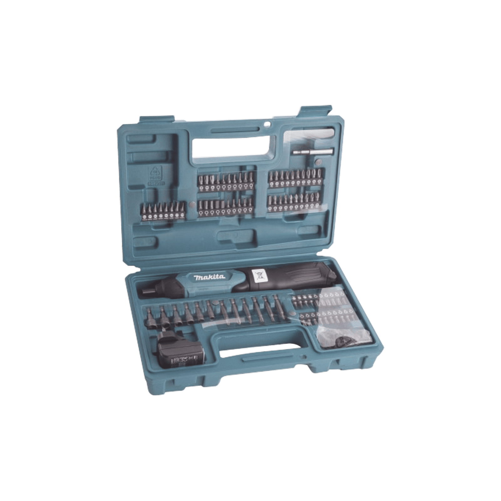 Atornillador Reversible (Broquero 1/4) de 220 RPM con Cargador USB (Incluye 81 Puntas). DF-001-DW - MAKITA