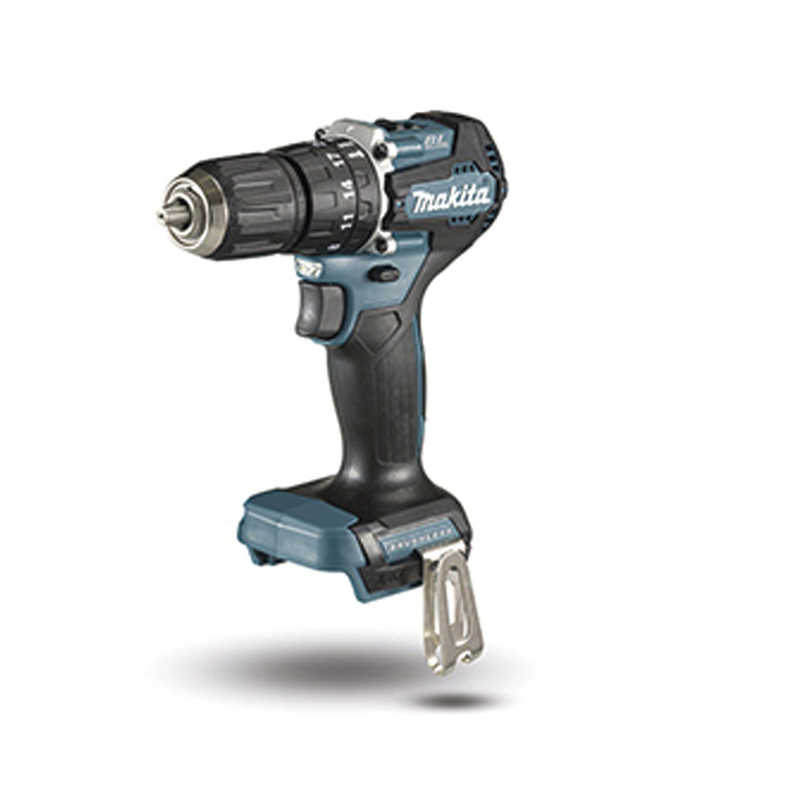 Rotomartillo/Taladro Inalámbrico SIN CARBONES, Broquero de 1/2″, 1,700 RPM, 18Vâ??, Torque: 42 N.m C/2 Bat. (1.5Ah) y Cargador. DHP487SYX2 - MAKITA