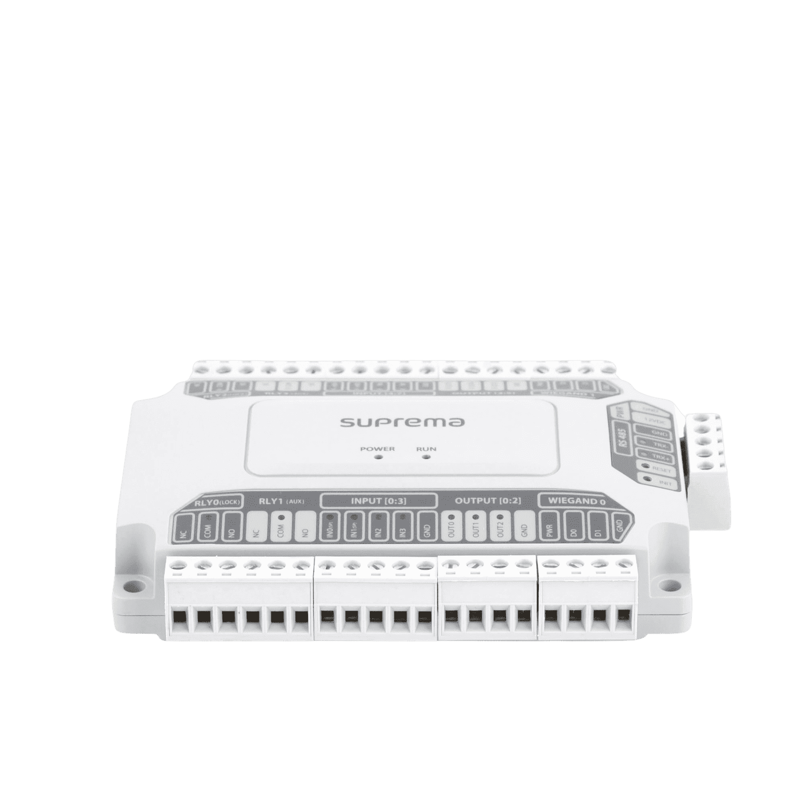 Módulo para Control de Puertas / 2 Entradas/Salidas Weigand / 4 Salidas de Relevador tipo C / Uso con BioStar 2 DM20 - SUPREMA