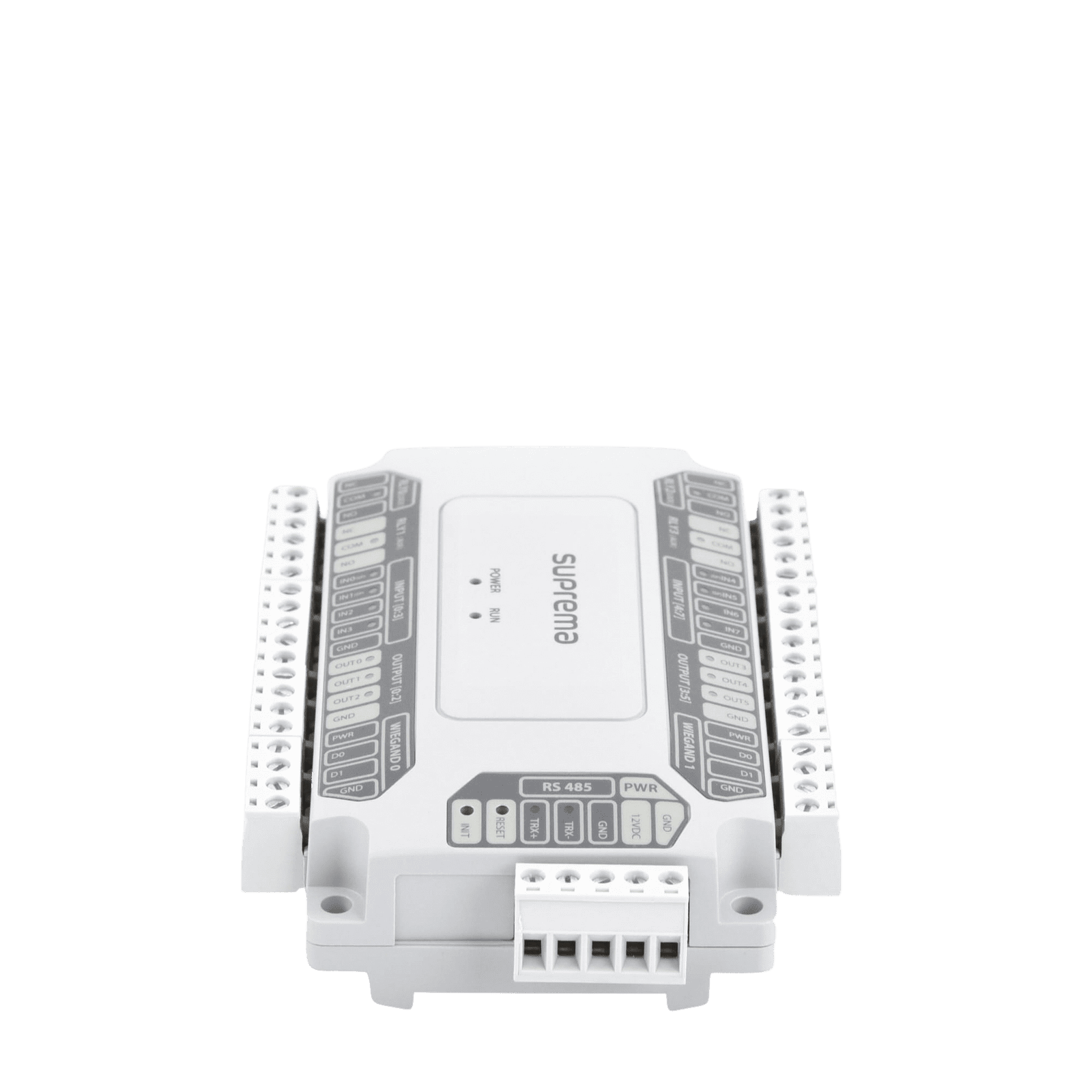 Módulo para Control de Puertas / 2 Entradas/Salidas Weigand / 4 Salidas de Relevador tipo C / Uso con BioStar 2 DM20 - SUPREMA