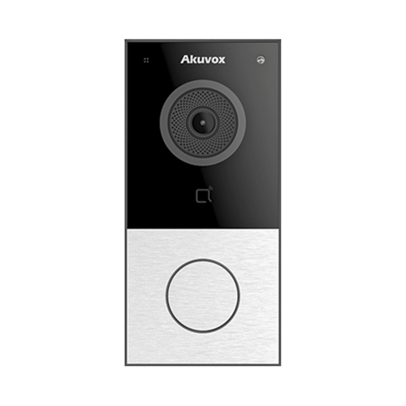 DOORBELL / WIFI / 100% en la Nube / POE / Bluetooth / NFC / Lector de Tarjetas MIFARE / Notificación en APP /  Llamada Telefónica / SIP / ONVIF / IP65 / Cámara 2 MP / Botón con Iluminación / Control de 1 Puerta E12W - AKUVOX