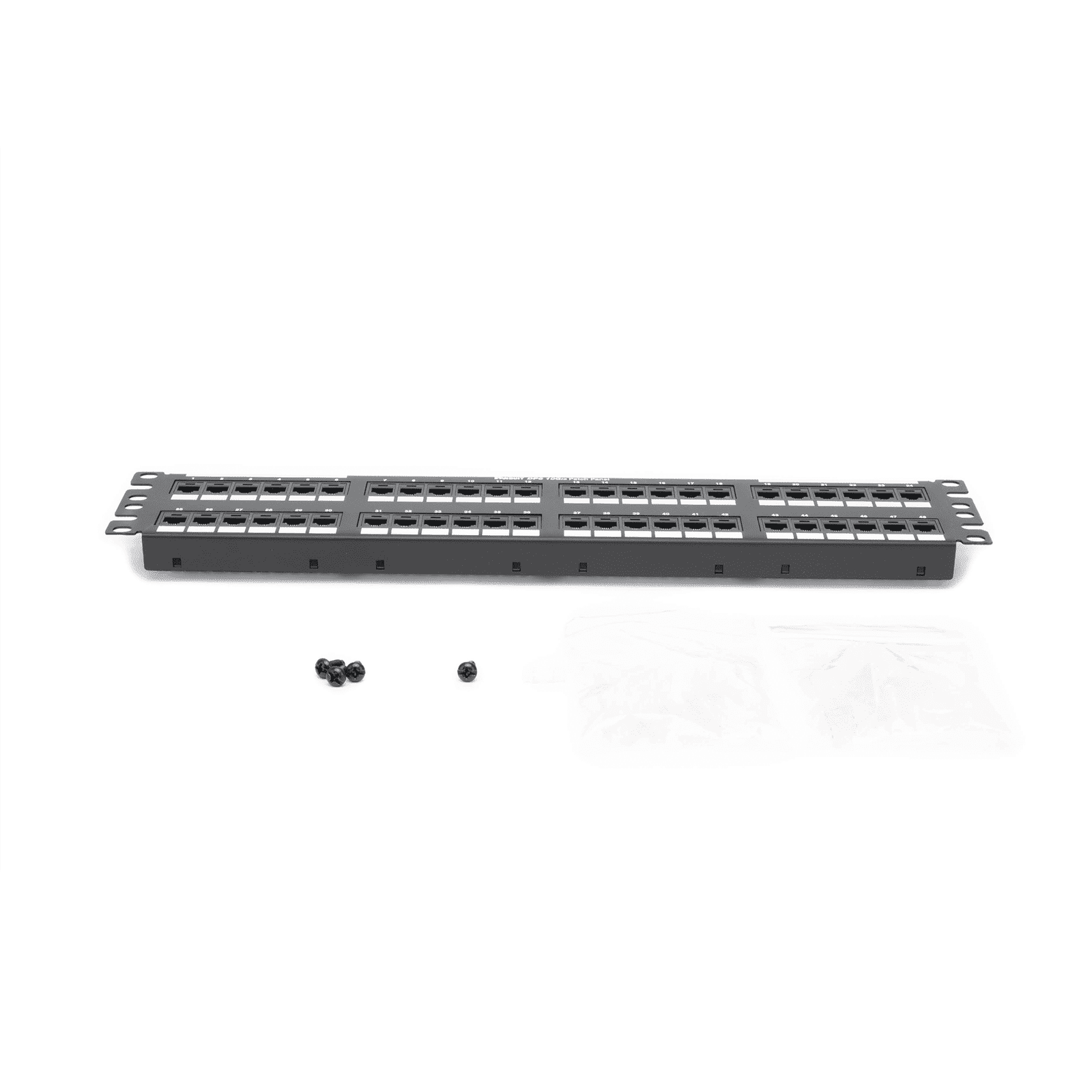 Panel de Parcheo de Impacto (110), Plano, Categoría 6A, de 48 Puertos, 2UR DP486X88TGY - PANDUIT