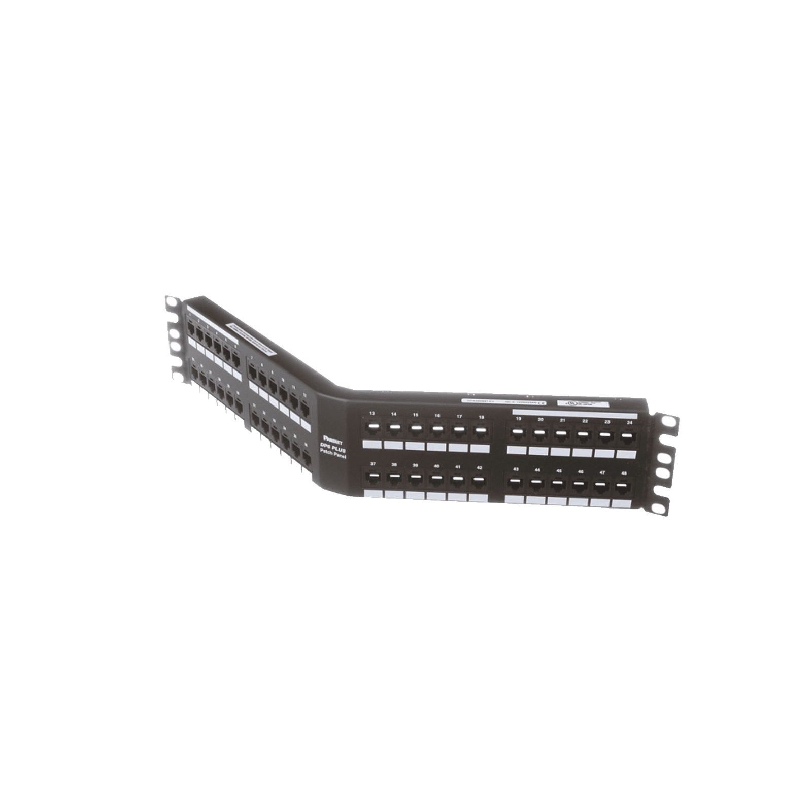 Panel de Parcheo de Impacto (110), Angulado, Categoría 6, de 48 Puertos, 2UR DPA48688TGY - PANDUIT