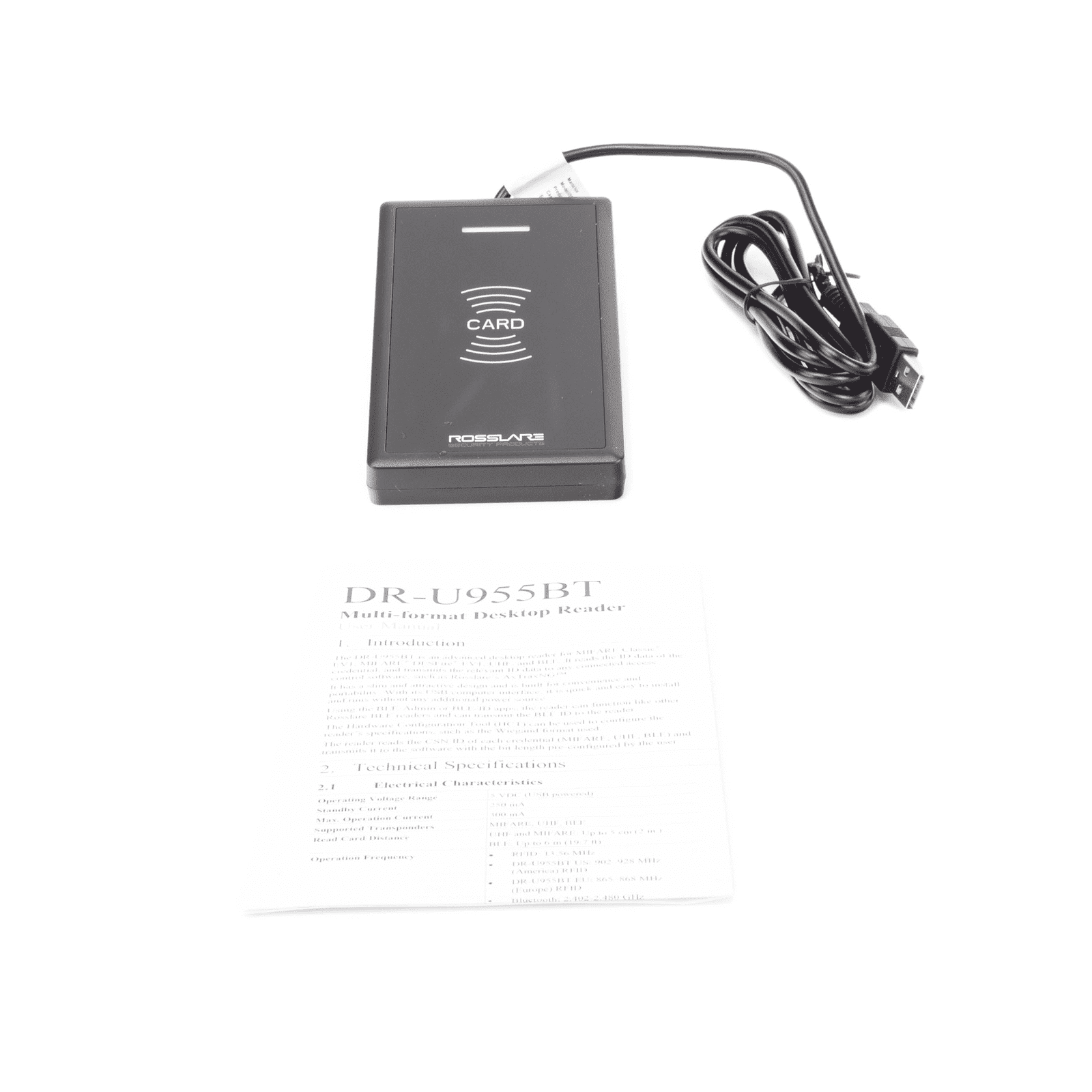 Lector Enrolador de Escritorio para tarjetas UHF (900]Mhz) EPCGEN 2 DRU955BT - ROSSLARE SECURITY PRODUCTS