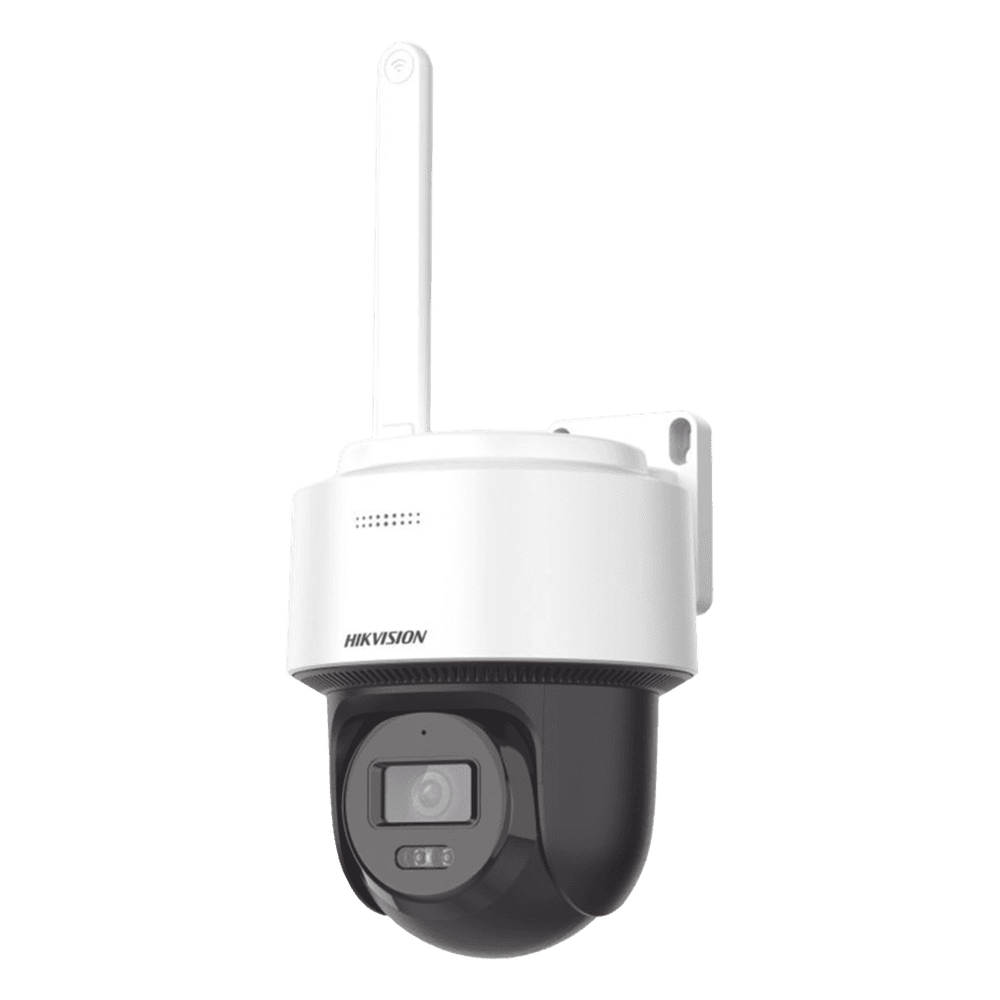 Domo PT IP 4 Megapixel / Lente 4 mm / Dual Light (30 mts IR + 30 mts Luz Blanca) / ACUSENSE / Autoseguimiento en Humanos / PoE / IP66 / Micrófono y Bocina Integrado (Audio de Dos Vías) / Micro SD / Incluye Montaje de Pared o Techo DS-2DE2C400MWG-4G