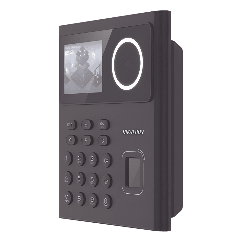 Terminal Min Moe WiFi con Batería de Respaldo / Administrable por Smartphone o Nube /  Acceso y Asistencia /  Huella, Facial y Tarjetas MIFARE /  500 rostros y 1,000 Huellas y Tarjetas / Detección de Cubrebocas / HikConnect DS-K1T320MFWX-B/S