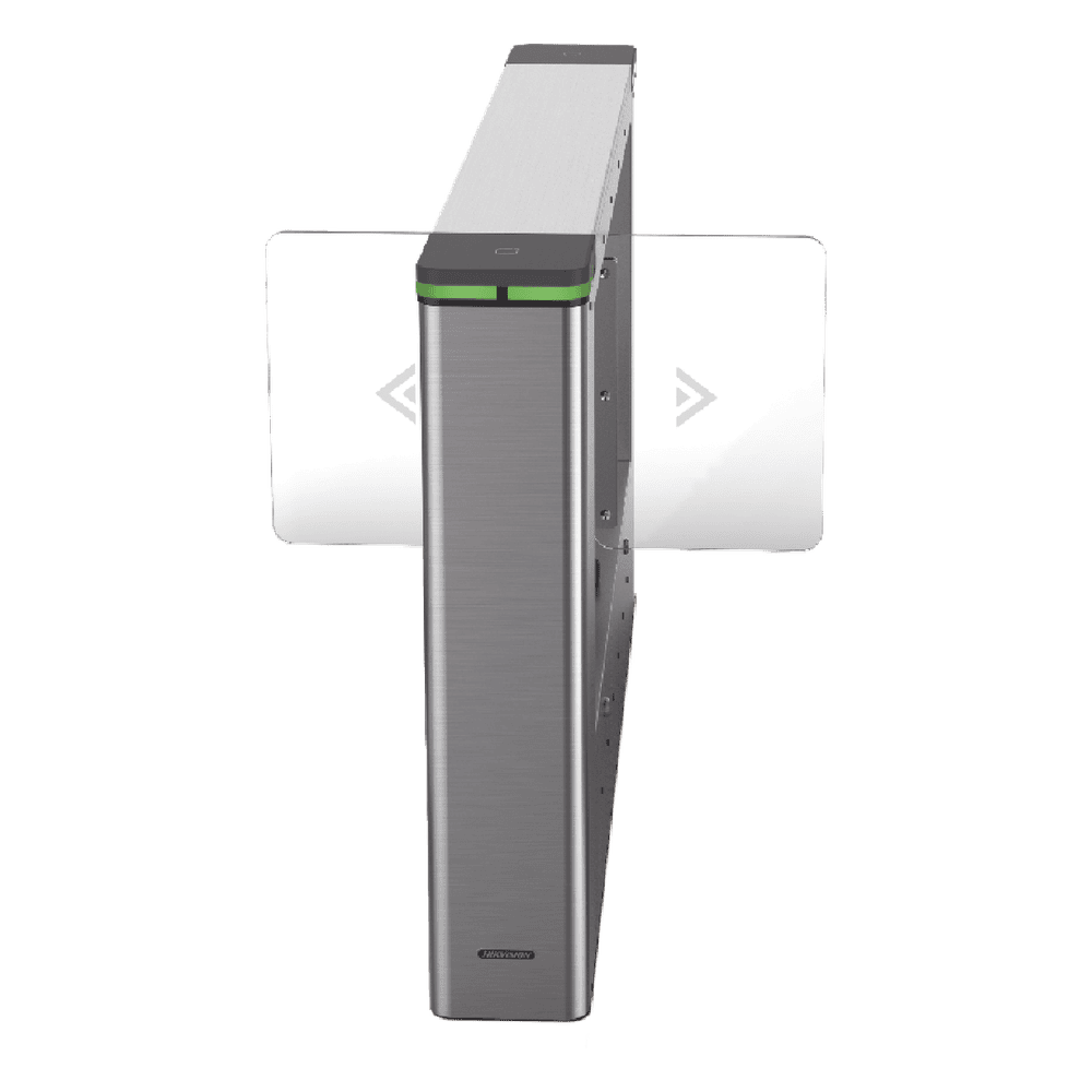 Torniquete Swing CENTRAL para Ampliar Numero de Carriles / Incluye Panel y Lectores de Tarjeta / TCP/IP Administrable por iVMS-4200 (Requiere Torniquete Izquierdo) / Carril de 90 cms / 6,000,000 MCBF / 12 Pares de IR DS-K3B501SX-M/M-DP90