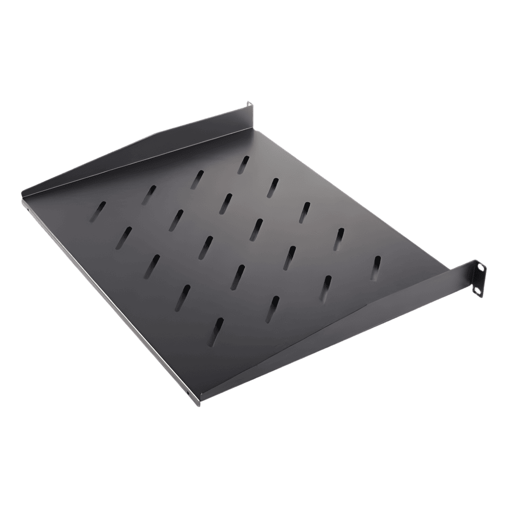 Charola para Soportar Equipos en Rack de 19″ / Profundidad de 30 CM / Color Negro / 1 U Rack DS-XSPB04-S/B