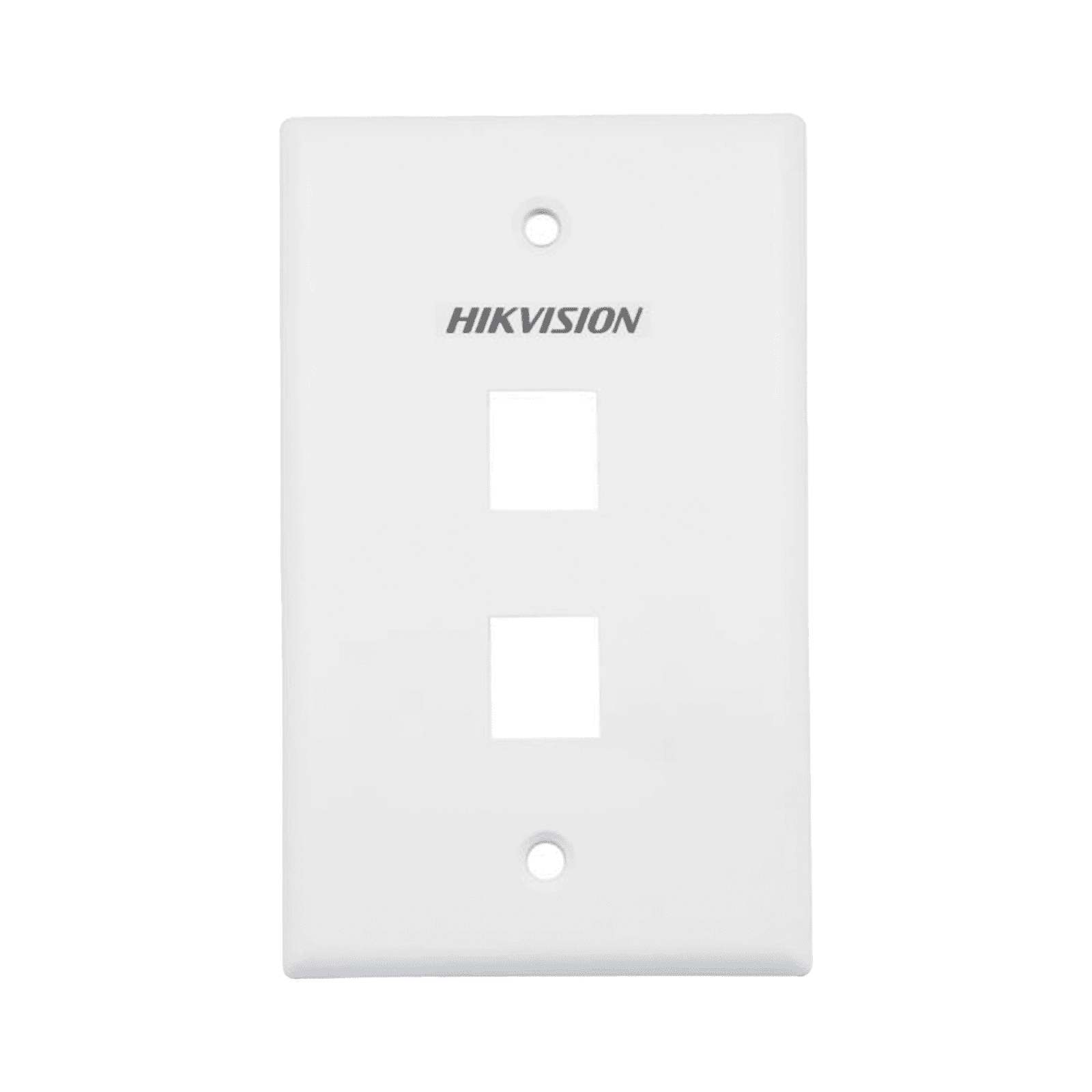 Placa de Pared (Face Plate) / 1 Puerto / Color Blanco / Caja con 20 Piezas / ABS DS-1FPA1-A - HIKVISION