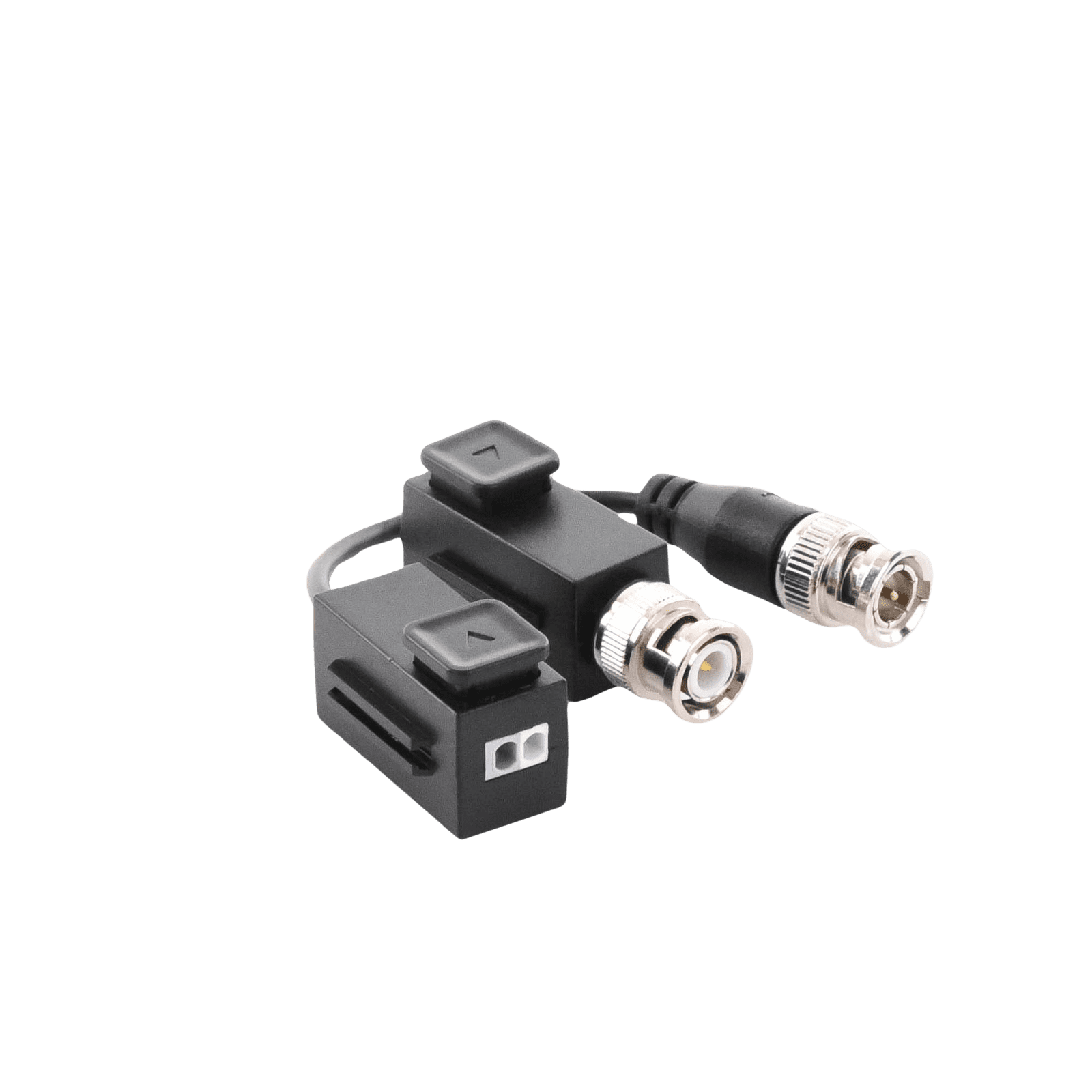Kit de Transceptor (Balluns) TURBOHD con Boton Push / Hasta 8 MP (4K) / 100% Cobre / Soporta HD-TVI / AHD / CVI / CVBS / Audio por Coaxitron / Datos para Menu de Configurar de Cámaras DS-1H18S/E(C) - HIKVISION