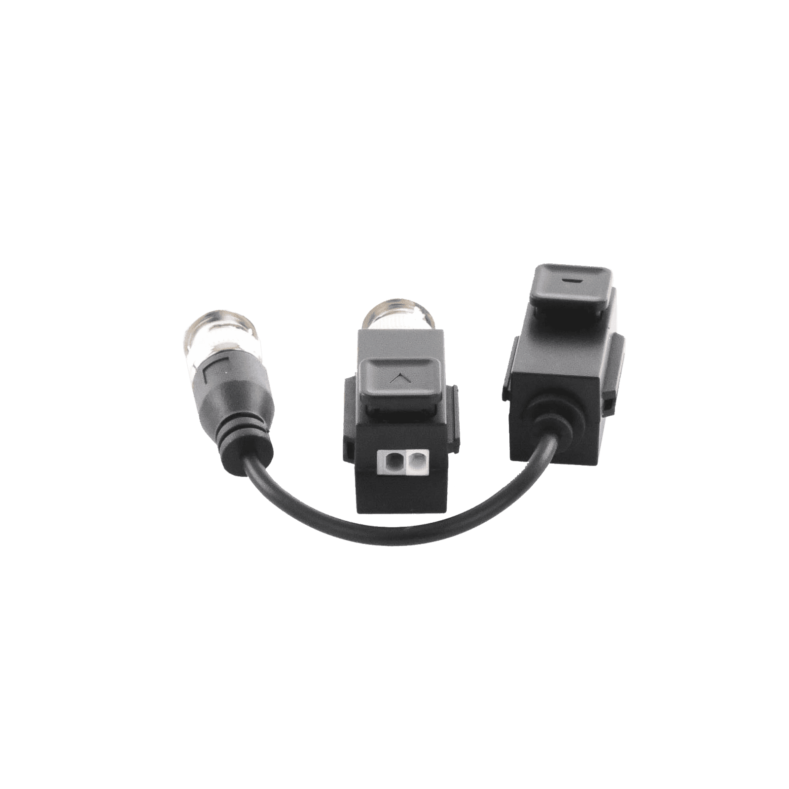Kit de Transceptor (Balluns) TURBOHD con Boton Push / Hasta 8 MP (4K) / 100% Cobre / Soporta HD-TVI / AHD / CVI / CVBS / Audio por Coaxitron / Datos para Menu de Configurar de Cámaras DS-1H18S/E(C) - HIKVISION