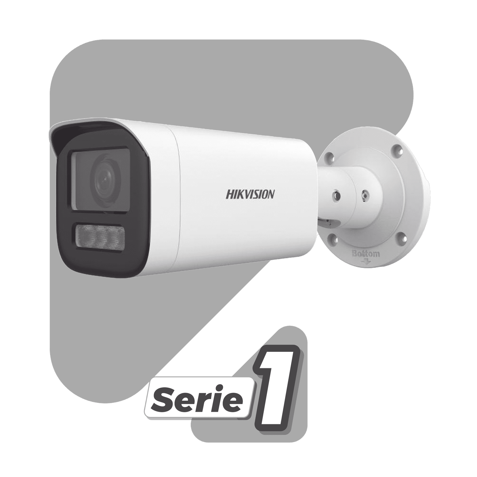 Bala IP 4 Megapíxel / Lente Mot. 2.8 a 12 mm / Dual Light (50 mts IR + 50 mts Luz Blanca) / ACUSENSE Lite / Audio de Dos Vías /  Luz Intermitente y Alerta de Audio / Exterior IP67 / WDR 120 dB / PoE / ONVIF / Micro SD DS-2CD1643G2-LIZSU/SL - HIKVISION