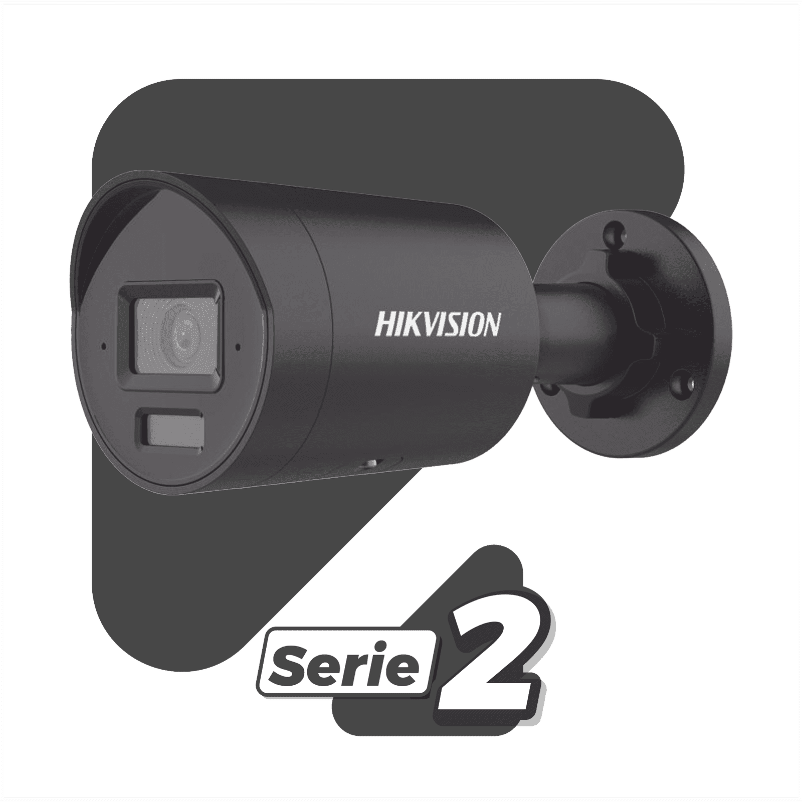 [Dual Light + 2 Micrófonos Integrados] Bala IP 4 Megapixel / Color Negro / Lente 2.8 mm / 40 mts Luz Blanca + 40 mts IR / ACUSENSE / Exterior IP67 / WDR 120 dB / PoE / ONVIF / Micro SD / Metal / ACUSEARCH DS-2CD2043G2-LI2U(BLACK) - HIKVISION
