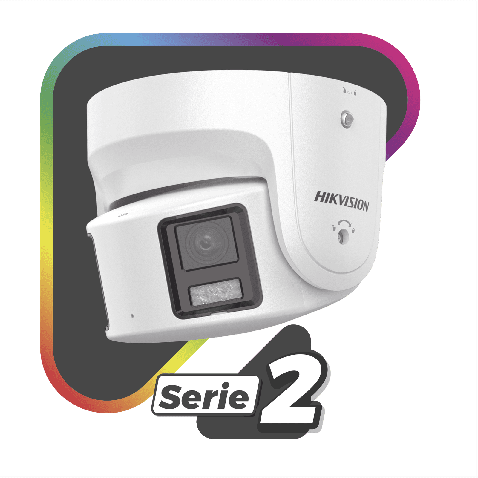 [ PROTECCIÓN ACTIVA ] Turret IP Panorámica 8 Megapíxel / 2 Lentes 4 mm (180°) / Imagen a Color 24/7 (ColorVu) / PoE / WDR 130° / IP67 / ACUSENSE / Luz Estroboscópica y Alarma Audible / 30 mts Luz Blanca / Micro SD DS-2CD2387G2P-LSU/SL(C) - HIKVISION