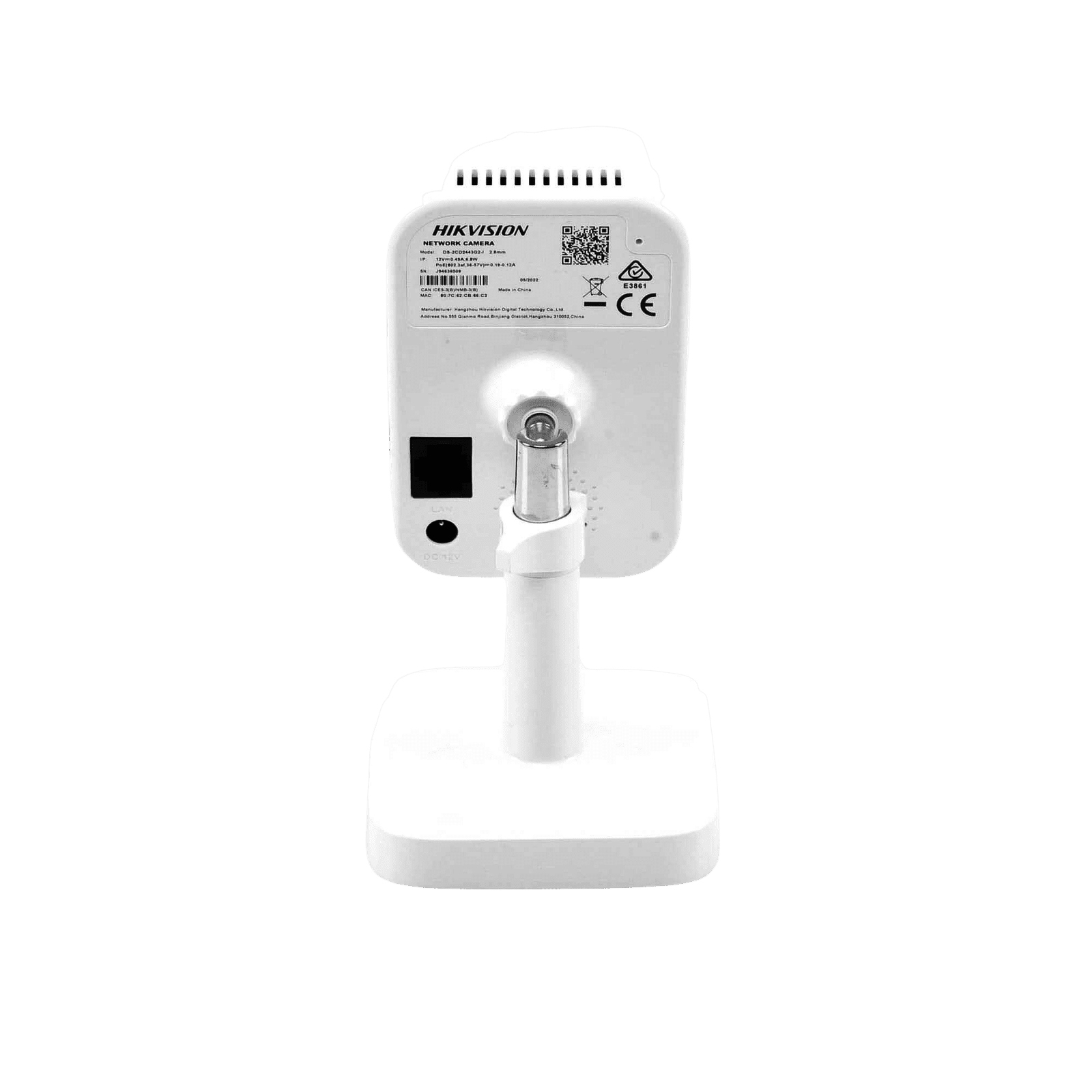 Cubo IP 4 Megapixel / Serie PRO / Lente 2.8 mm / 10 mts IR EXIR / PoE / Sensor PIR / H.265+ / Interior / Audio de Dos Vías / Detección Facial / PoE / MicroSD / ONVIF DS-2CD2443G2-I - HIKVISION