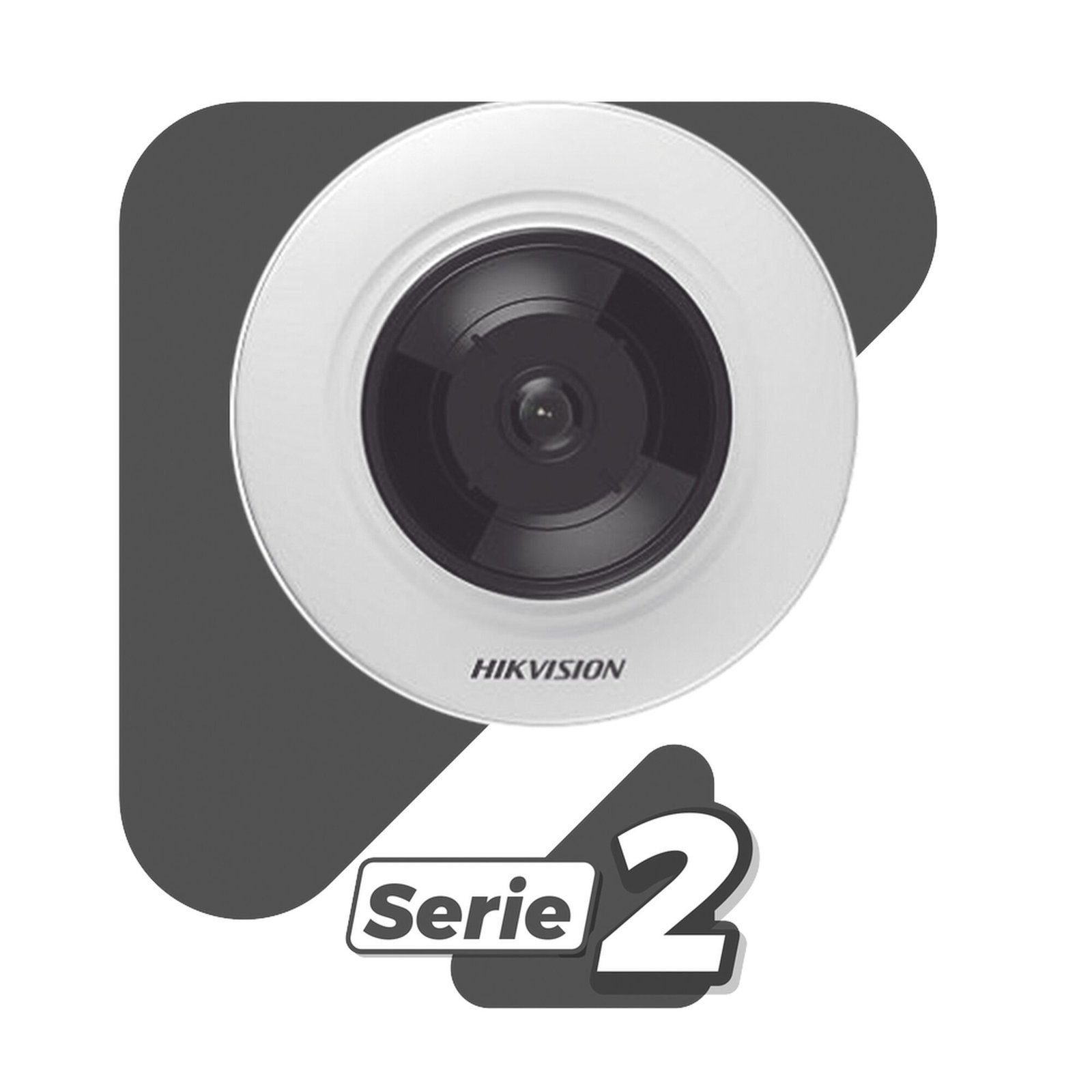 Mini Fisheye IP 5 Megapixel / Panorámica 180° – 360° / Microfono Integrado / 8 mts IR / Uso en Interior / PoE / Múltiples Vistas por iVMS-4200 / Alarmas I/O / Micro SD DS-2CD2955G0-ISU - HIKVISION