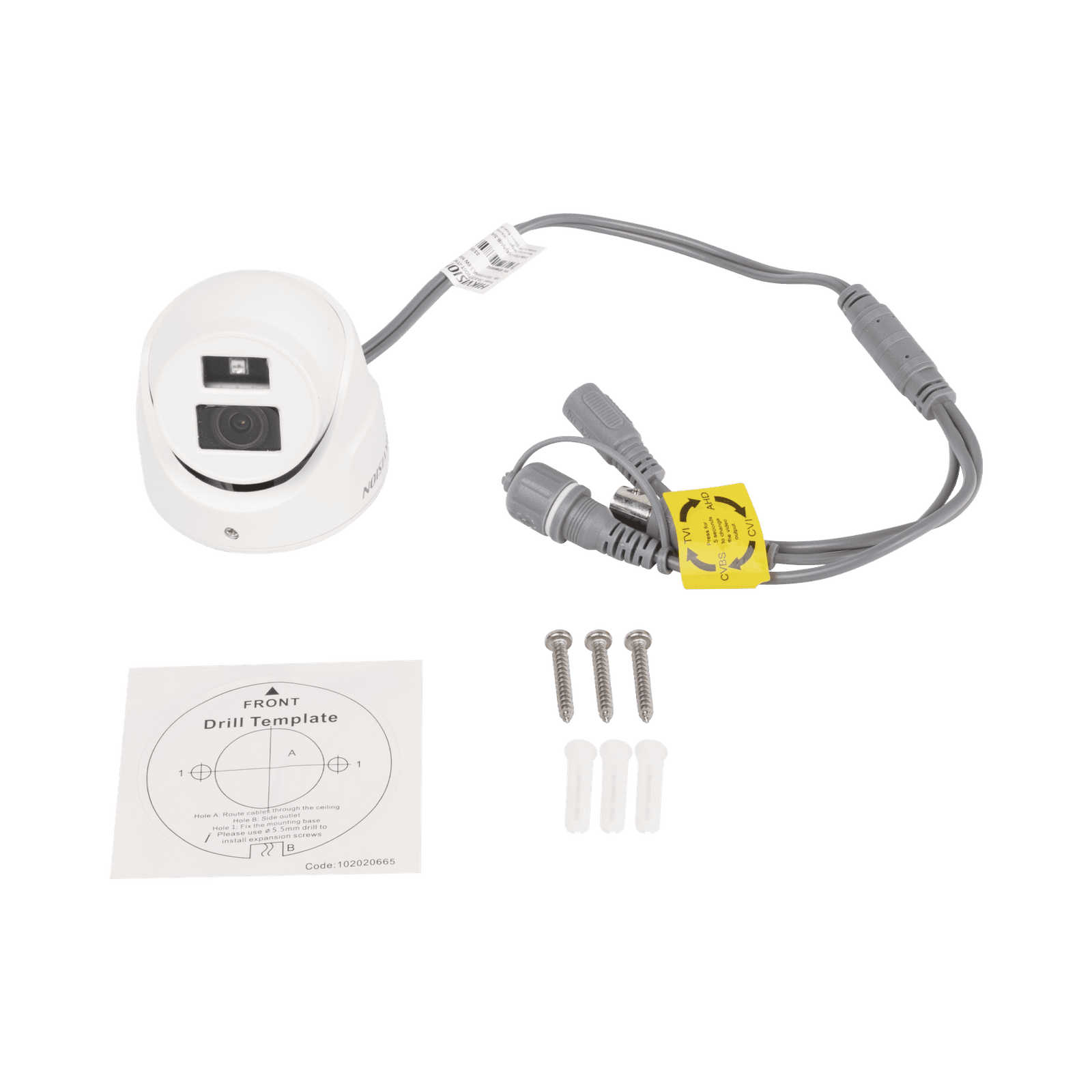 Ultra Mini Turret TURBO 2 Megapixel (1080p) / Gran Angular / Lente 2.8 mm / 20 mts IR EXIR / Exterior IP67 / 4 Tecnologías (TVI / AHD / CVBS) / dWDR / Color Blanco DS-2CE70D0T-ITMFW - HIKVISION