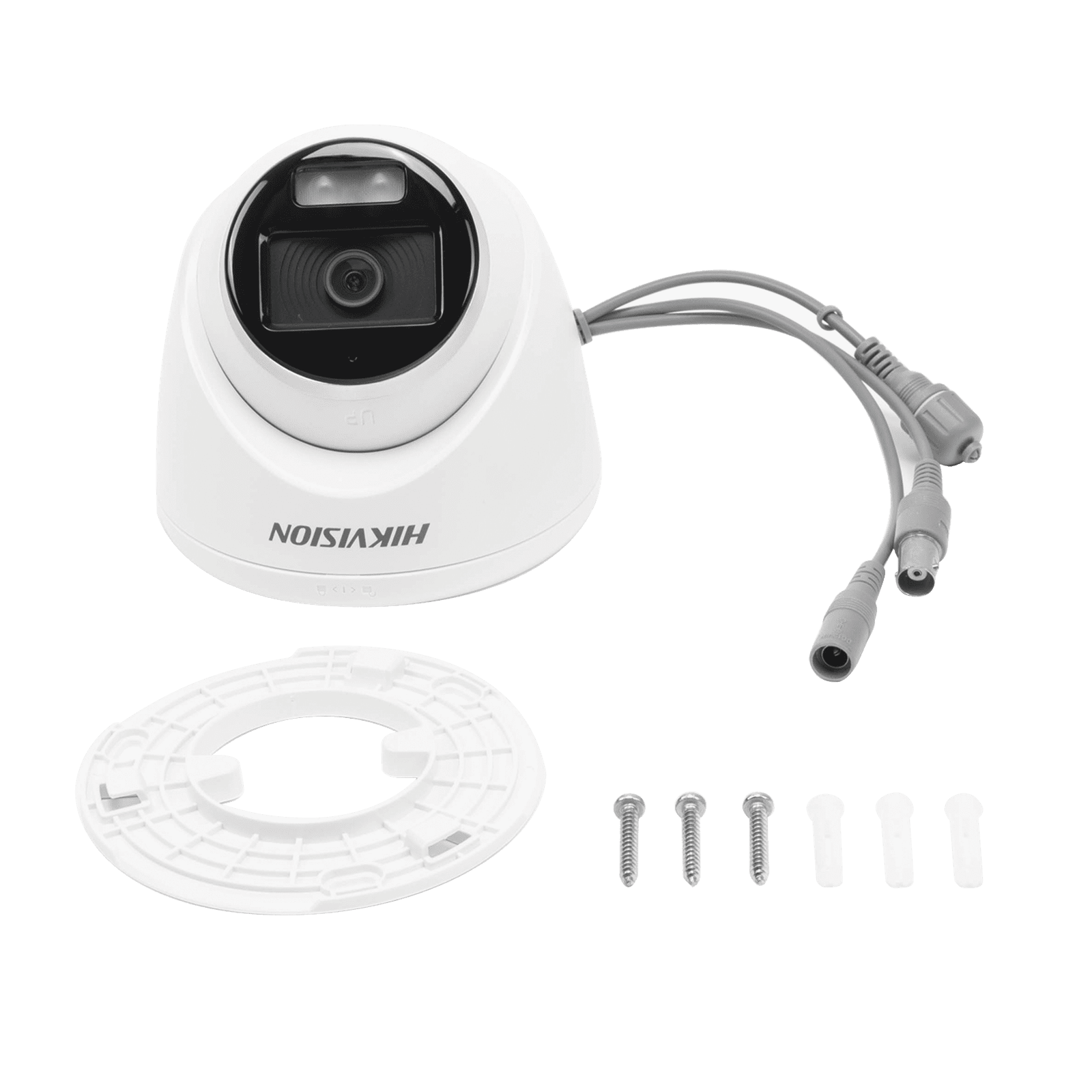 [ColorVu] Turret TURBOHD 3K (5 Megapixel) / Micrófono Integrado / Lente 3.6 mm / Imagen a Color 24/7 / 40 mts Luz Blanca / Exterior IP67 / dWDR / 4 Tecnologías DS-2CE72KF0T-FS - HIKVISION