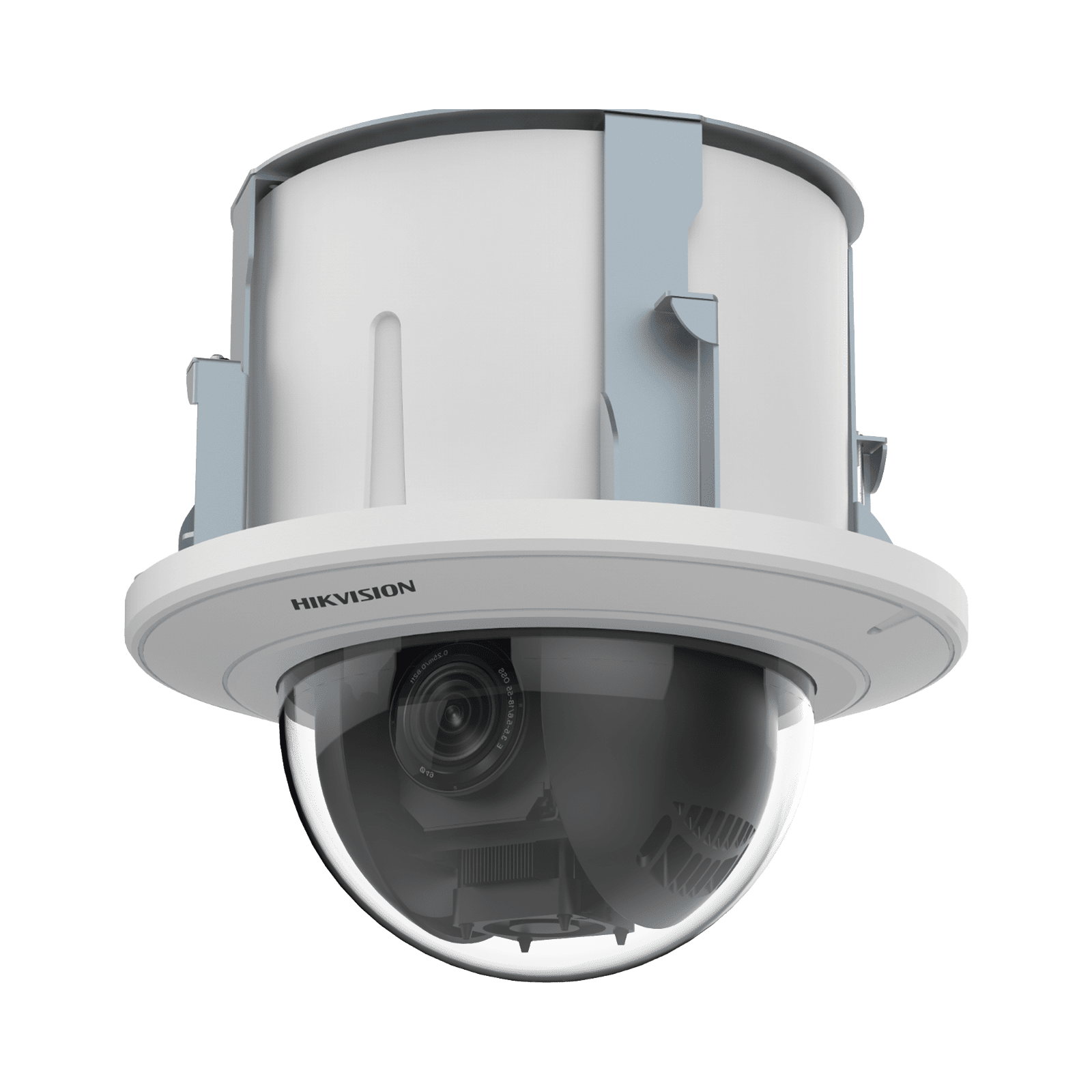 Domo PTZ IP 2 Megapixel / 25X Zoom / Uso en Plafon / ACUSENSE / DARKFIGHTER / IK10 / Entrada y Salida de Audio y Alarmas / WDR 120 dB / HLC / EIS / PoE+ / Metal / microSD DS-2DE5225W-AE3(T5) - HIKVISION