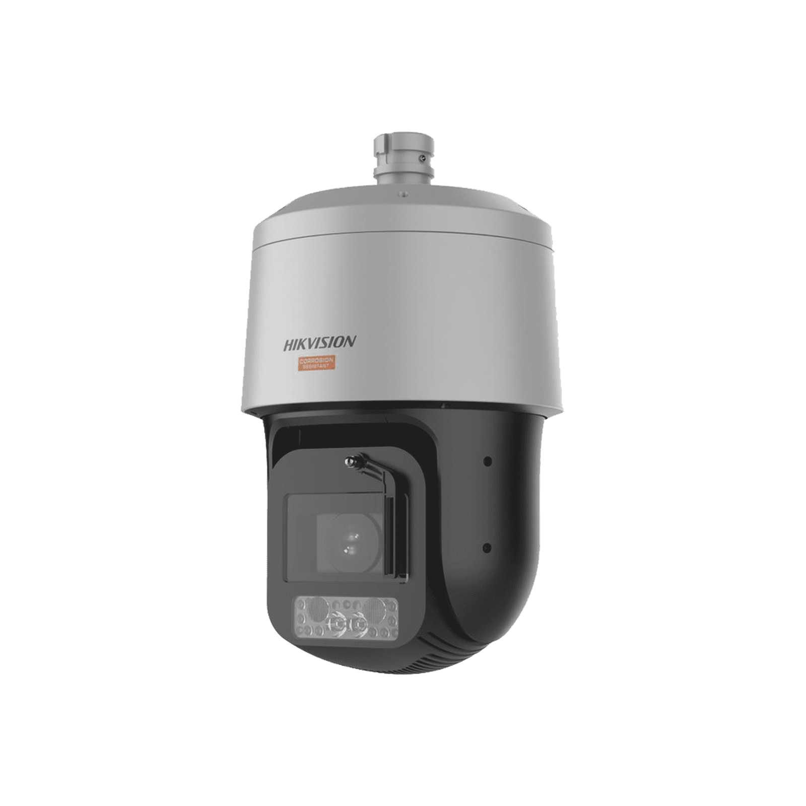 PTZ IP 4 Megapixel / 42X Zoom / Dual Light (500 mts IR / 100 mts Luz Blanca) / Polimero Anticorrosivo (Ideal para Zonas Costeras o Alta Salinidad) / AutoSeguimiento / DARKFIGHTER / EIS / Exterior IP67 / NEMA 4X / C5 / Wiper / Micro SD DS-2DT8C442MXG-LWT - HIKVISION