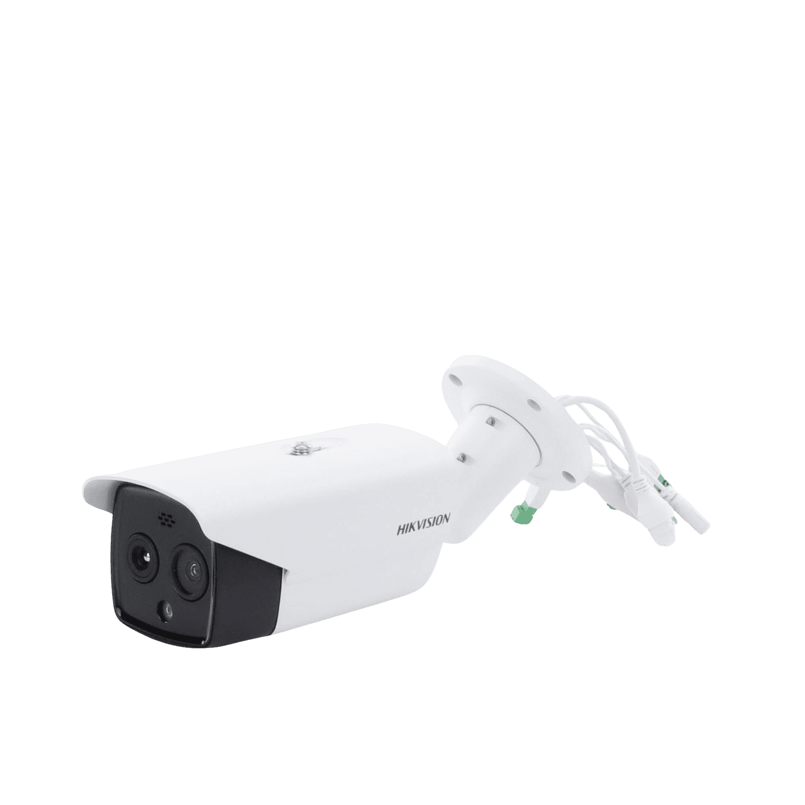 Bala IP Dual / Térmica 6.9 mm (256 x 192) / Óptico 6.4 mm (4 Megapixel) / 30 mts IR / Exterior IP67 / PoE / Termométrica / Detección de Temperatura / Sirena y Luz Intermitente Integrada / Micro SD DS-2TD2628-7/QA - HIKVISION