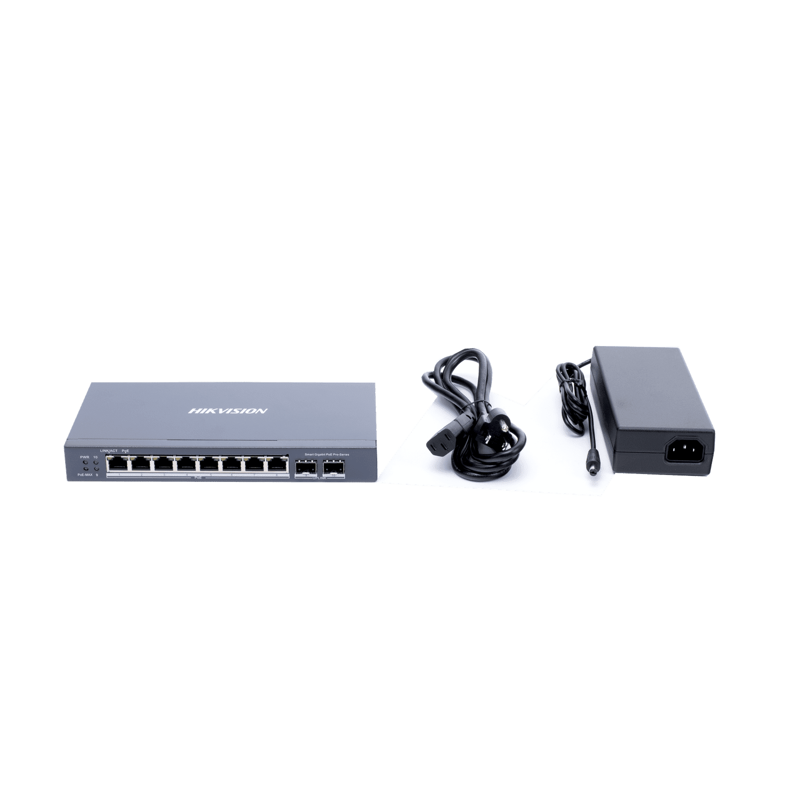 Switch Gigabit PoE+ / Administrable / 8 Puertos Gigabit PoE+ / 2 Puertos SFP / Configuración Nube Hik-Partner Pro / Modo Extendido hasta 300 Metros / 110 W DS-3E1510P-SI - HIKVISION