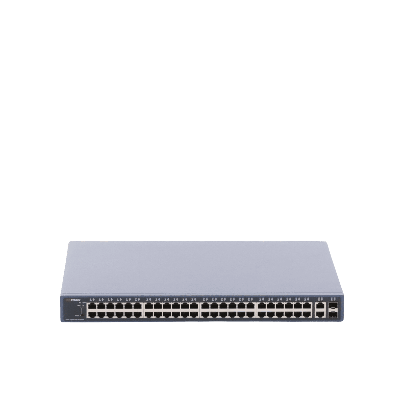 Switch PoE+ / Monitoreable / 48 Puertos 1000 Mbps PoE+ / 2 Puertos 1000 Mbps Uplink / 2 Puertos SFP / 470 Watts DS-3E1552P-SI - HIKVISION