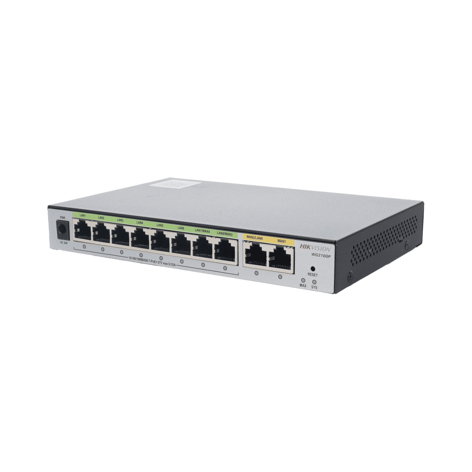 Router Gigabit PoE+ / Ideal para Access Point (AP) / 8 Puertos Gigabit PoE+ / 2 Puertos WAN DS-3WG210GP-SI - HIKVISION