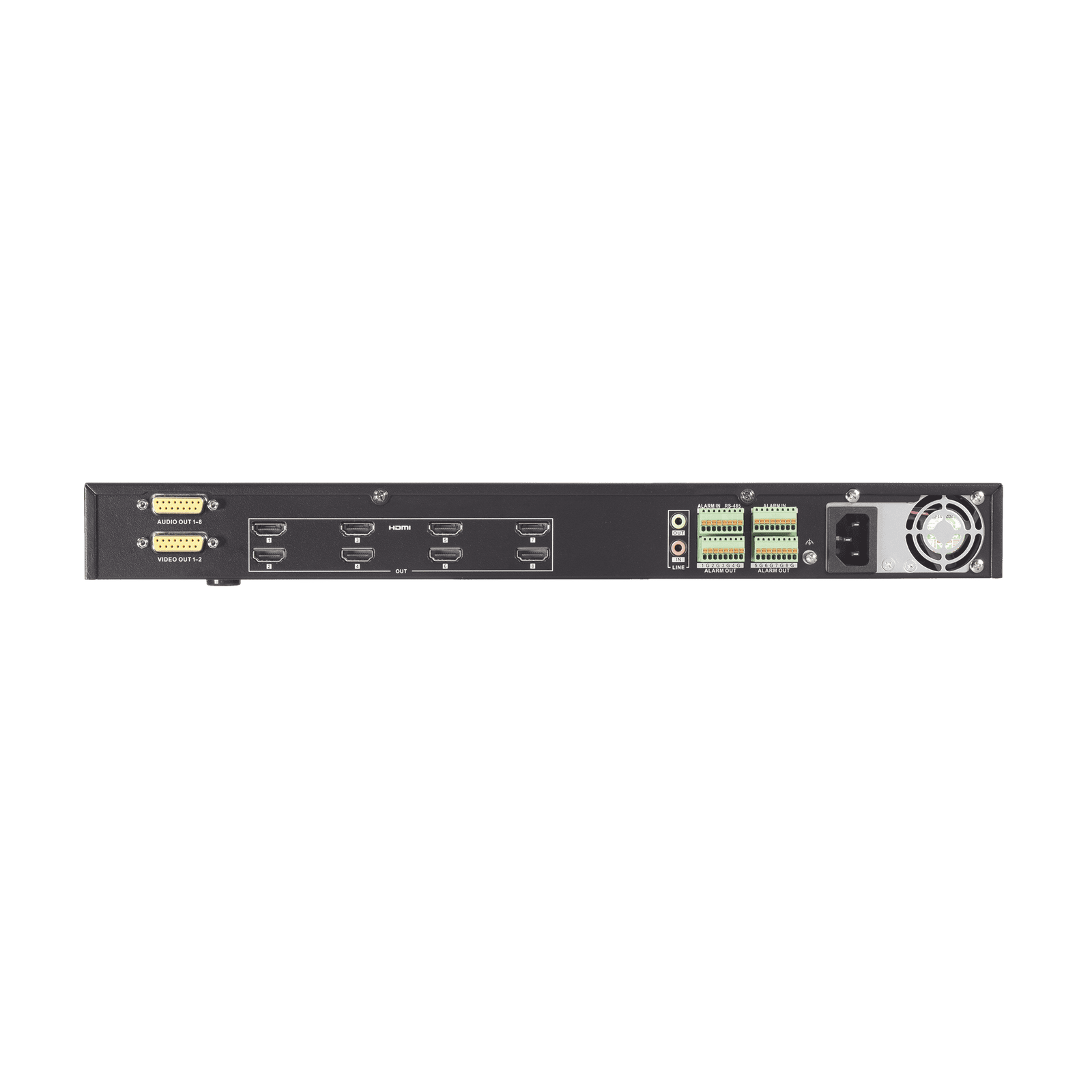 Decodificador de Vídeo de 8 Salidas HDMI 4K / Soporta hasta 128 canales de Vídeo Simultáneos / Videowall DS-6908UDI(C) - HIKVISION