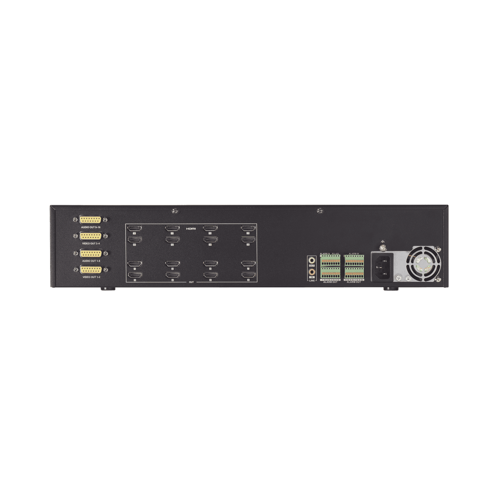 Decodificador de Vídeo de 16 Salidas HDMI 4K / Soporta hasta 256 canales de Vídeo Simultáneos / Videowall DS-6916UDI(C) - HIKVISION