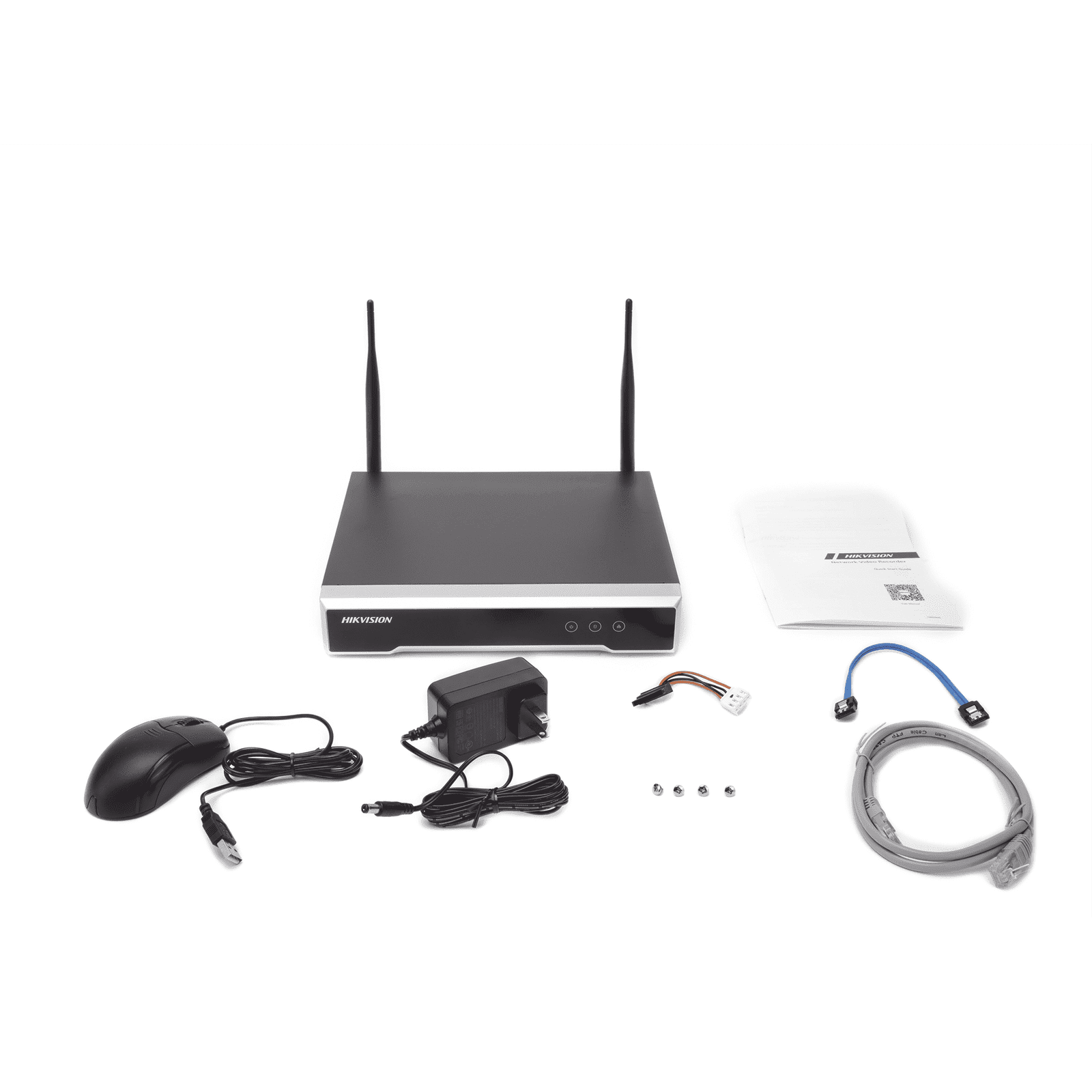NVR 4 Megapixel / 4 canales IP / 1 Bahía de Disco Duro / 2 Antenas Wi-Fi / Salida de Vídeo Full HD DS-7104NI-K1/W/M(C) - HIKVISION
