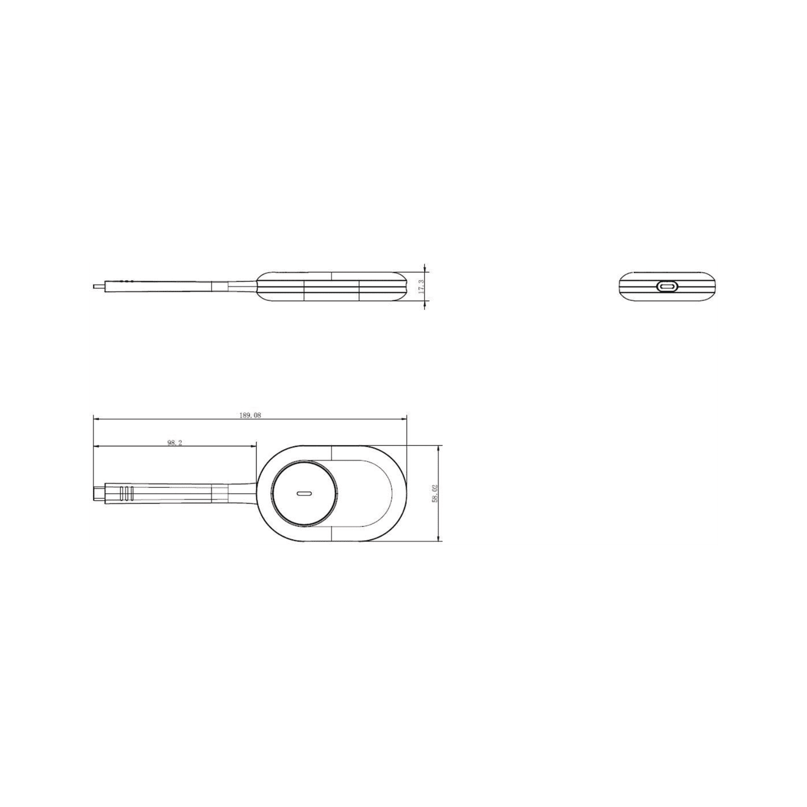 Dongle (Adaptador) de Proyección Inalambrica Para Pantallas Interactivas HIKVISION Serie DS-D5CxxRB/B / Compatible con Windows y Mac / Conector Tipo C (Incluye Adaptador USB-A – USB-C) DS-D5SC3B-B - HIKVISION