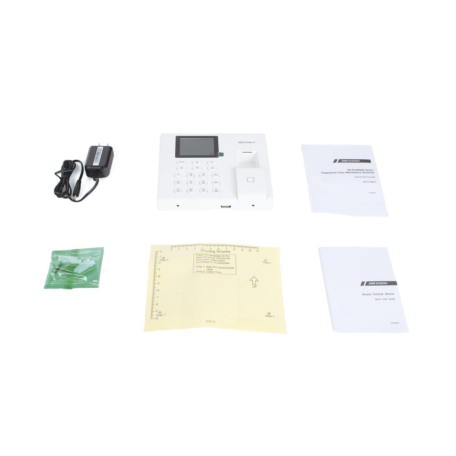 Checador de Huella con Batería de Respaldo / Reportes por USB / 1,000 Usuarios / 1000 Huellas / 100,000 Registros / Lector de Tarjetas EM / Uso con iVMS-4200. DS-K1A8503EF-B - HIKVISION