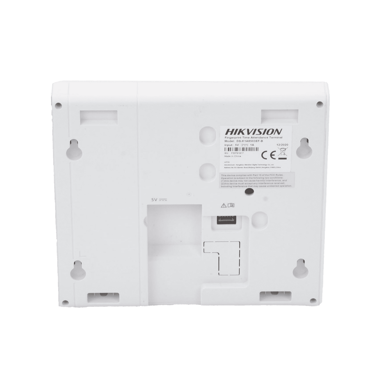 Checador de Huella con Batería de Respaldo  / Reportes por USB / 1,000 Usuarios / 1000 Huellas / 100,000 Registros / Lector de Tarjetas EM / Uso con iVMS-4200. DS-K1A8503EF-B - HIKVISION