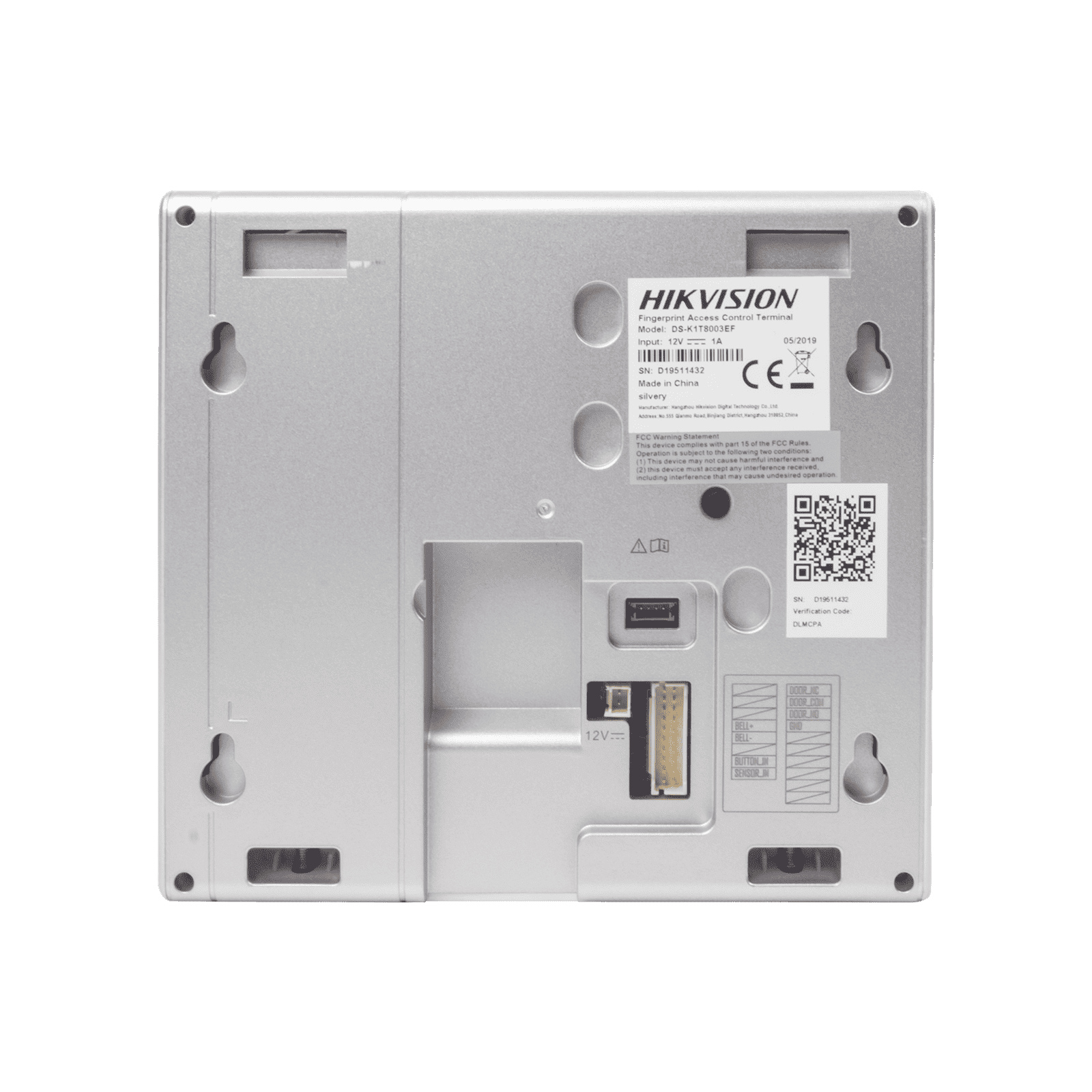 Terminal de Control de Acceso y Asistencia compatible con APP Hik-Connect (P2P) / Lectura de Huella y de Tarjetas EM / Soporta hasta 1000 Huellas / Relevador para Chapa / Software iVMS4200 DS-K1T8003EF - HIKVISION